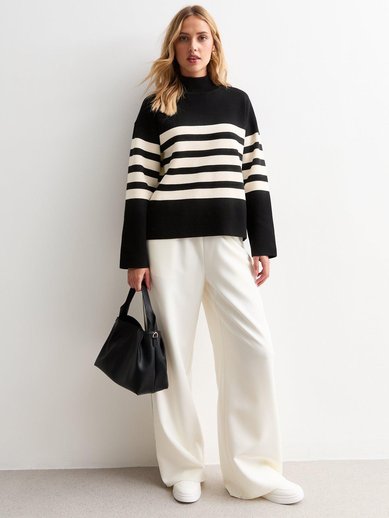 new-look-compact-knit-striped-jumper-blackmultiback