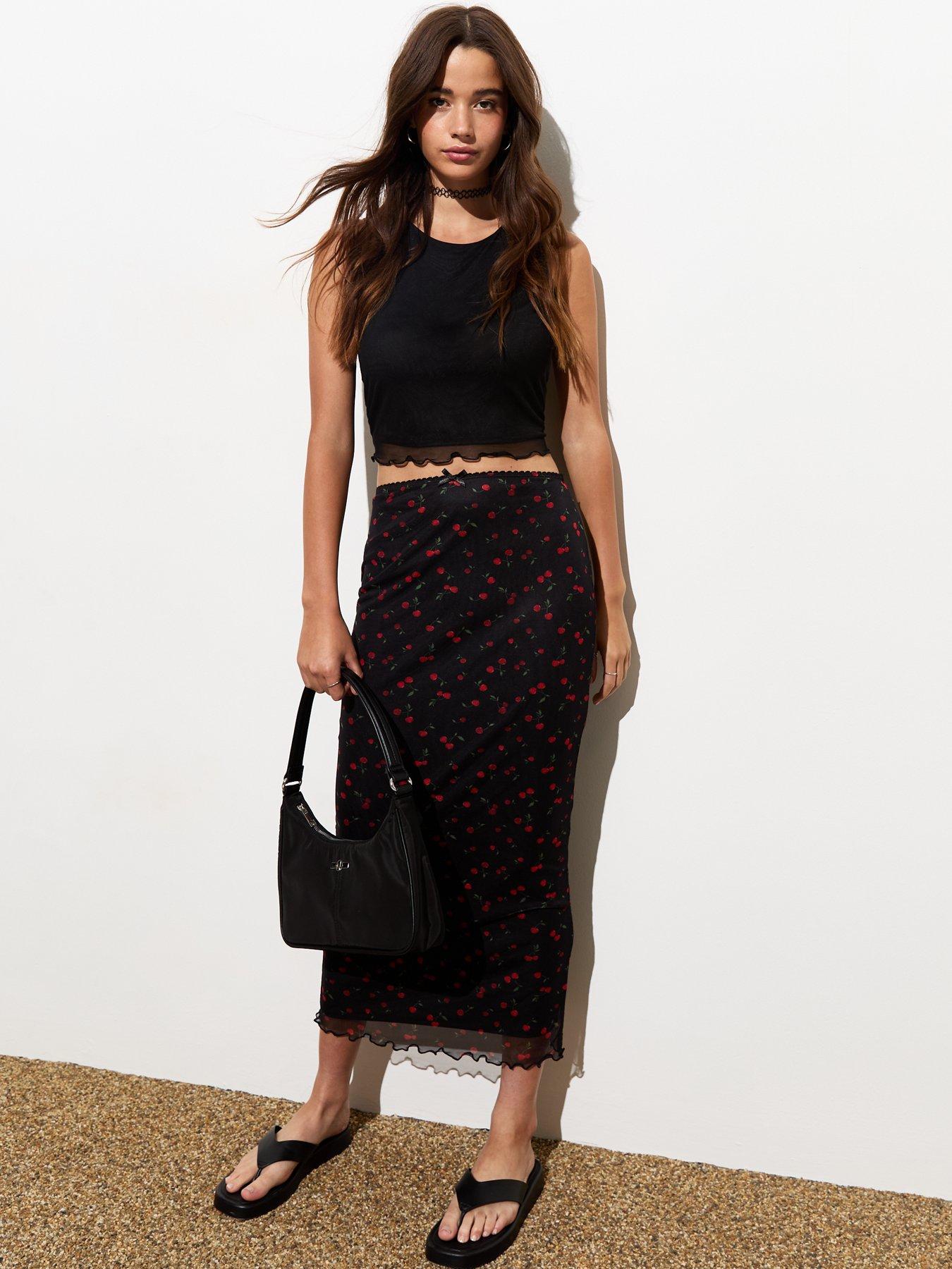 new-look-black-mesh-cherry-print-midi-skirtback