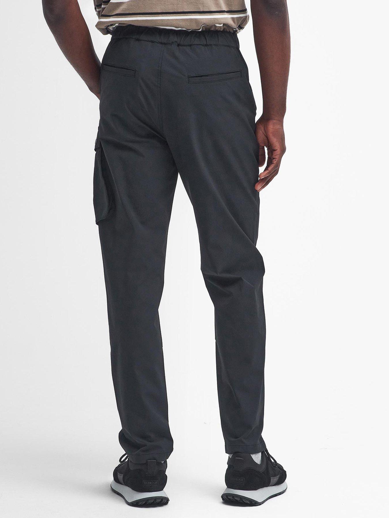 barbour-international-essential-tech-cargo-trousers-blackstillFront