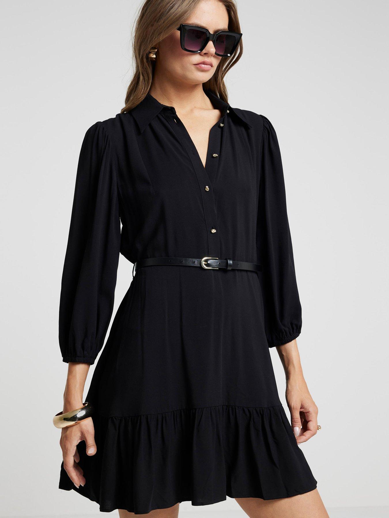 river-island-belted-shirt-dress-black