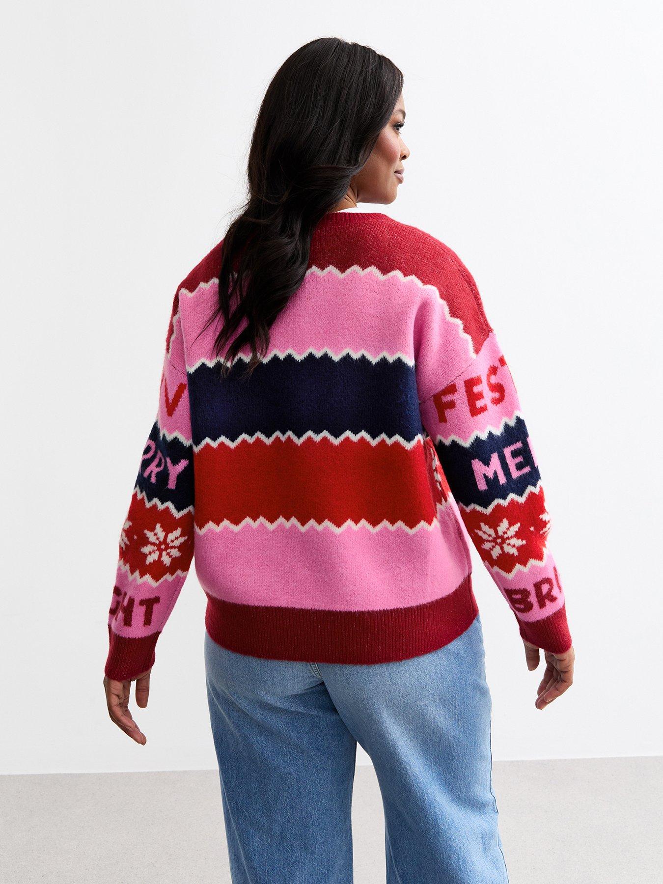 new-look-curves-pink-merry-christmas-jumper-multistillFront