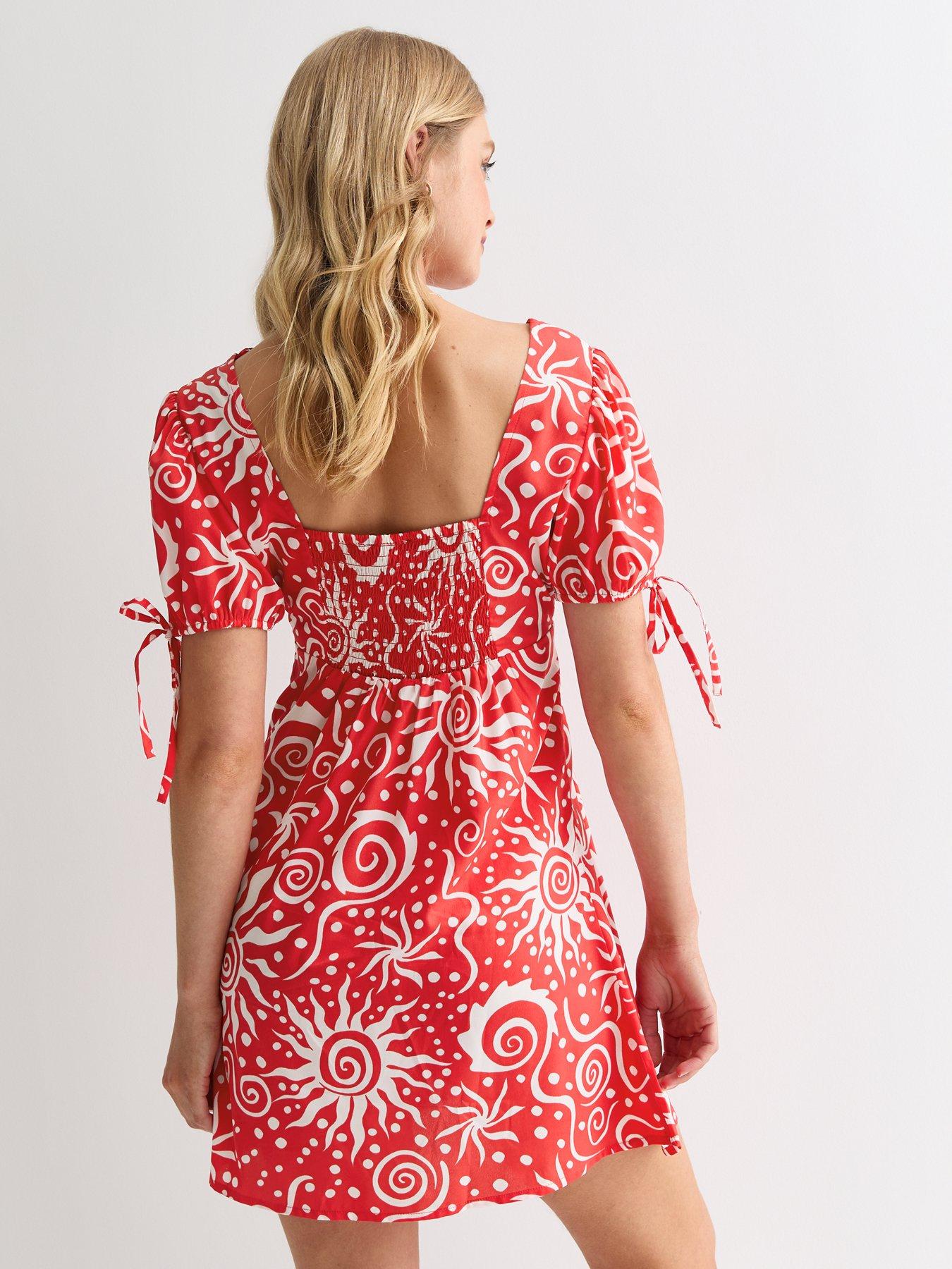 new-look-red-sun-swirl-print-tie-sleeve-mini-dressstillFront