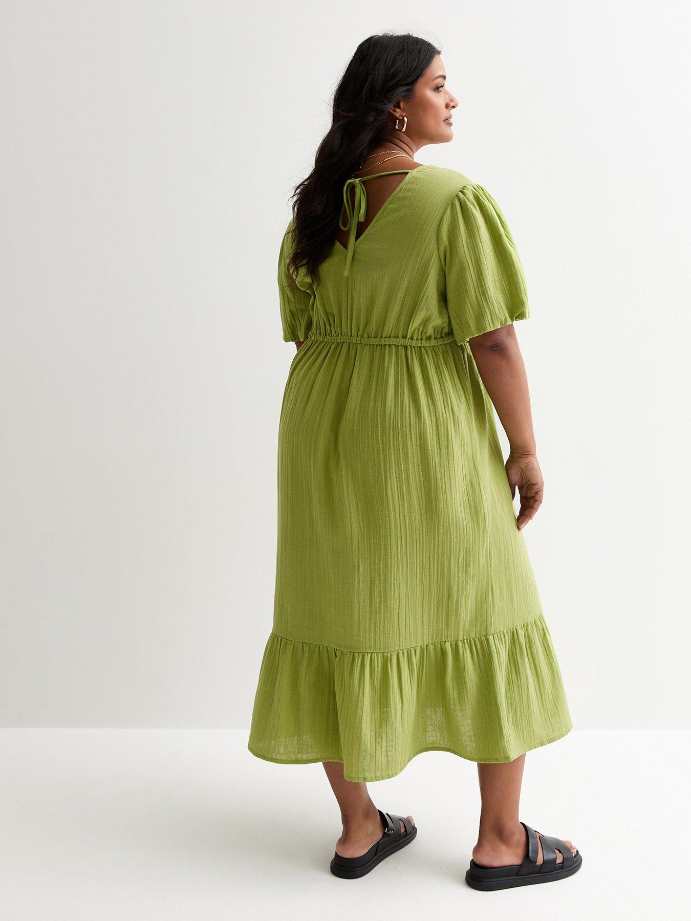 new-look-curve-crinkle-cotton-midi-smock-dress-bright-greenstillFront