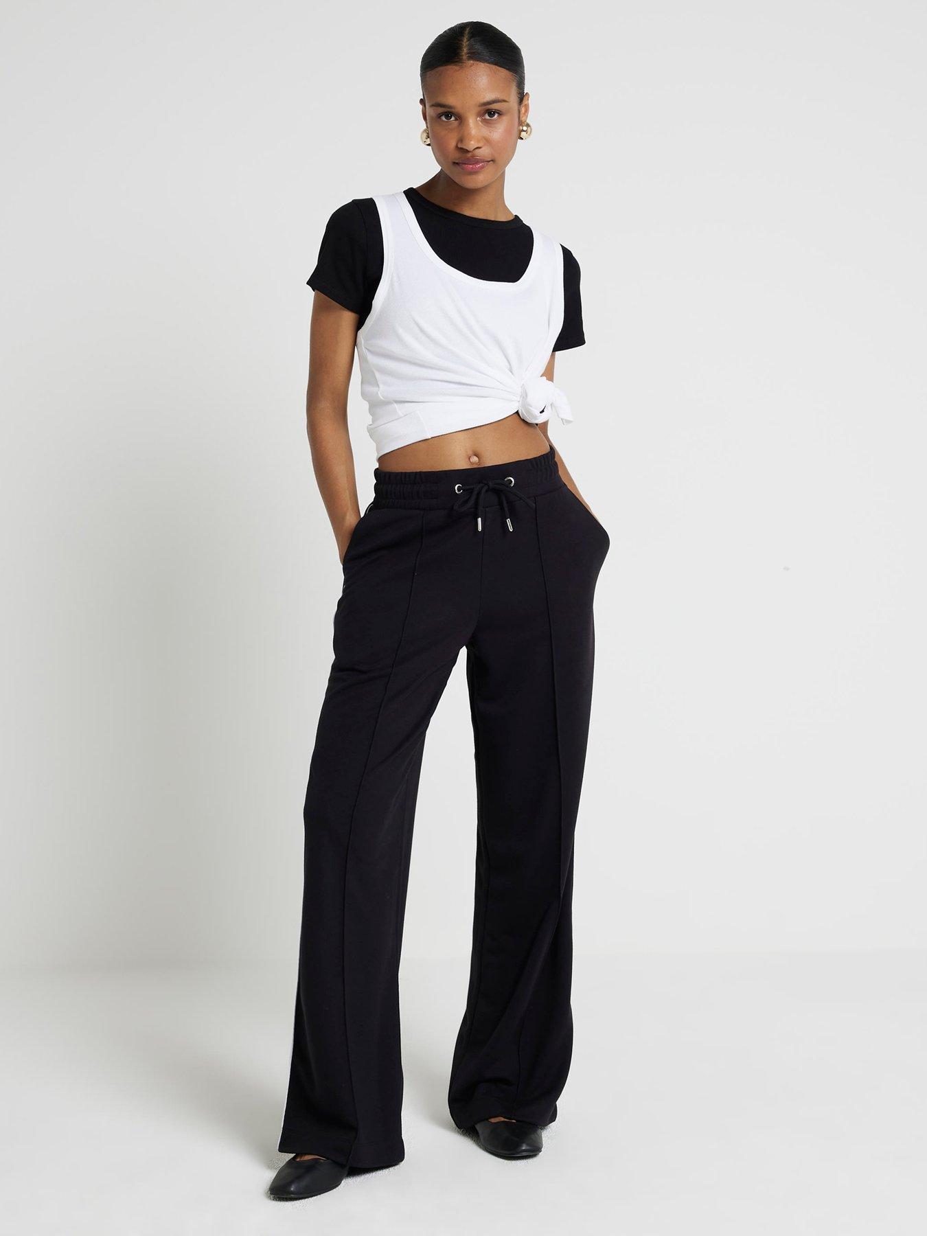 river-island-wide-leg-side-pipping-jogger-black