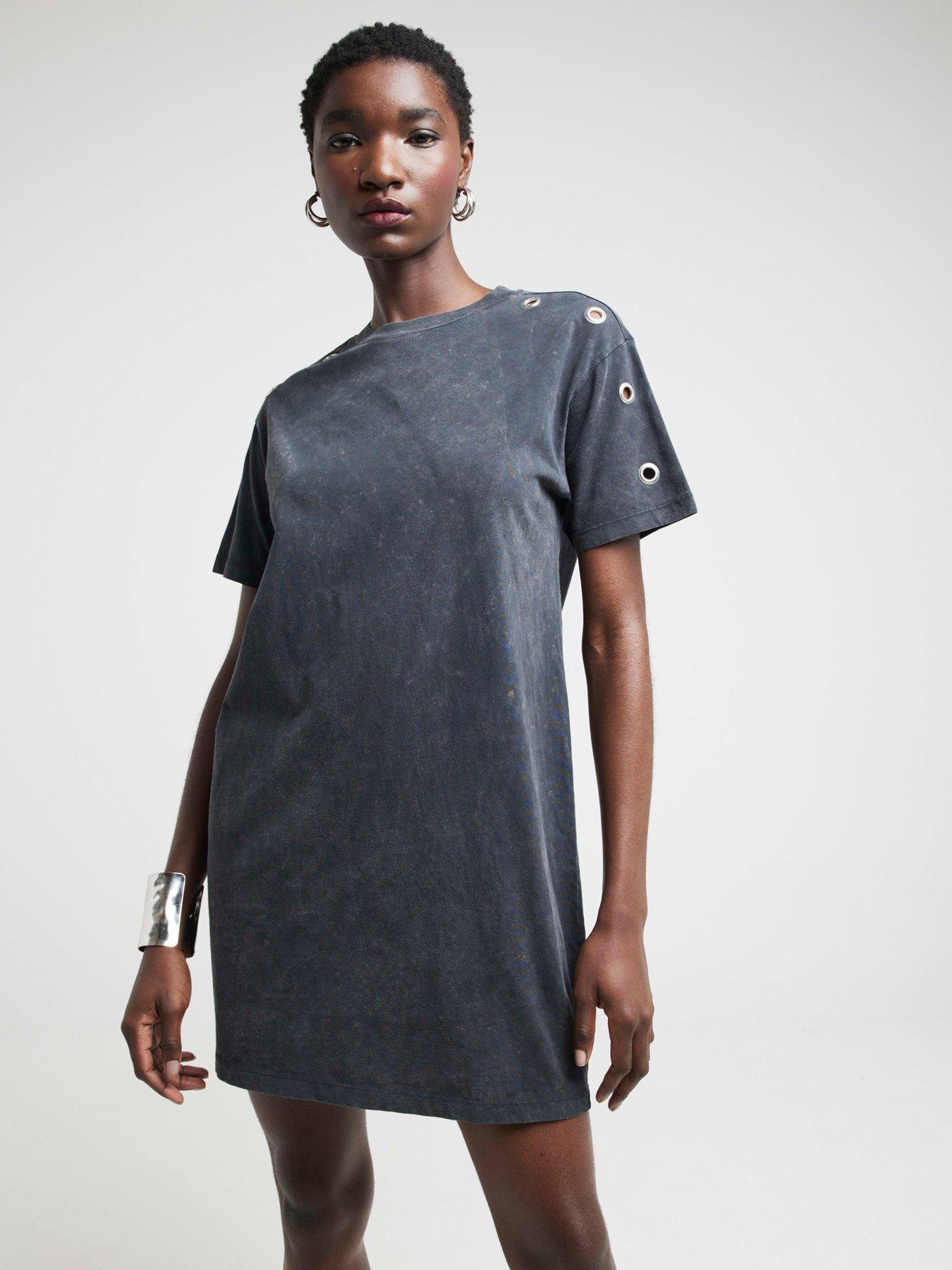 river-island-eyelet-detail-t-shirt-dress-dark-grey