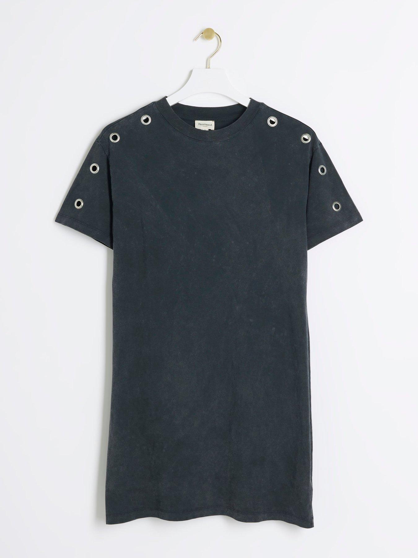 river-island-eyelet-detail-t-shirt-dress-dark-greydetail