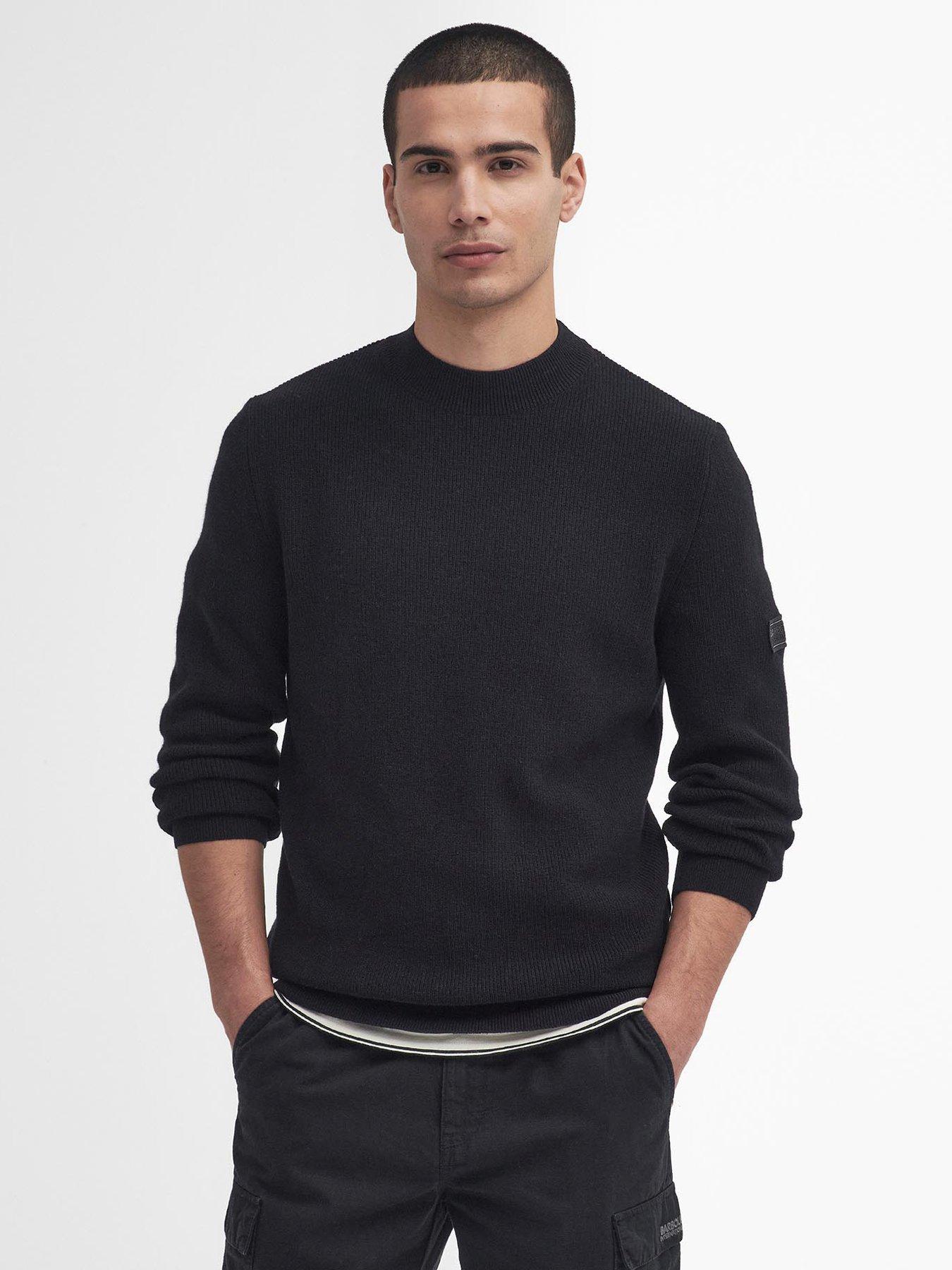 Barbour International Crawley Crew Knitted Jumper - Black