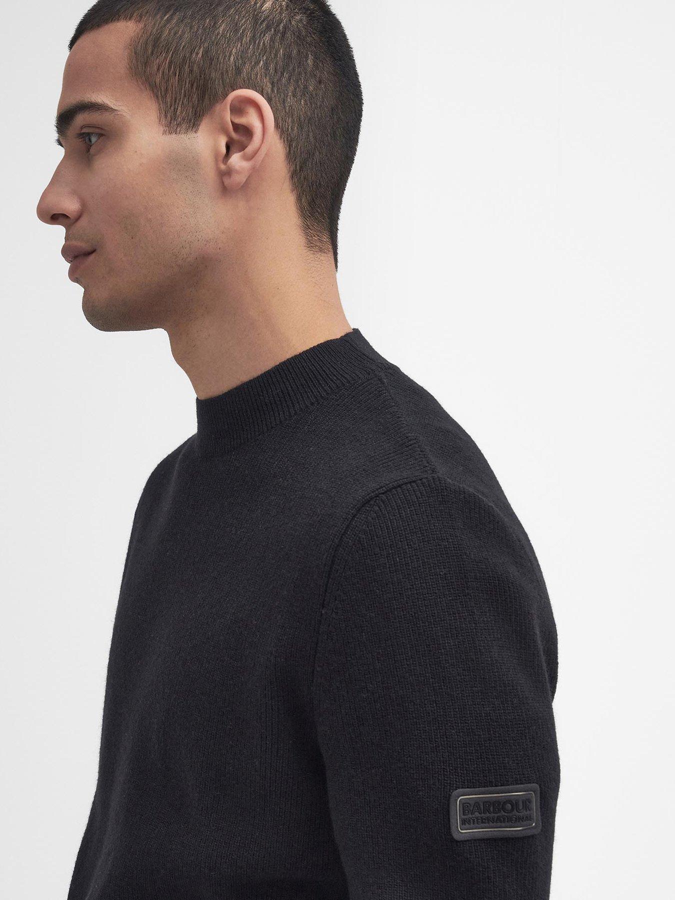 Image 4 of 6 of Barbour International Crawley Crew Knitted Jumper - Black