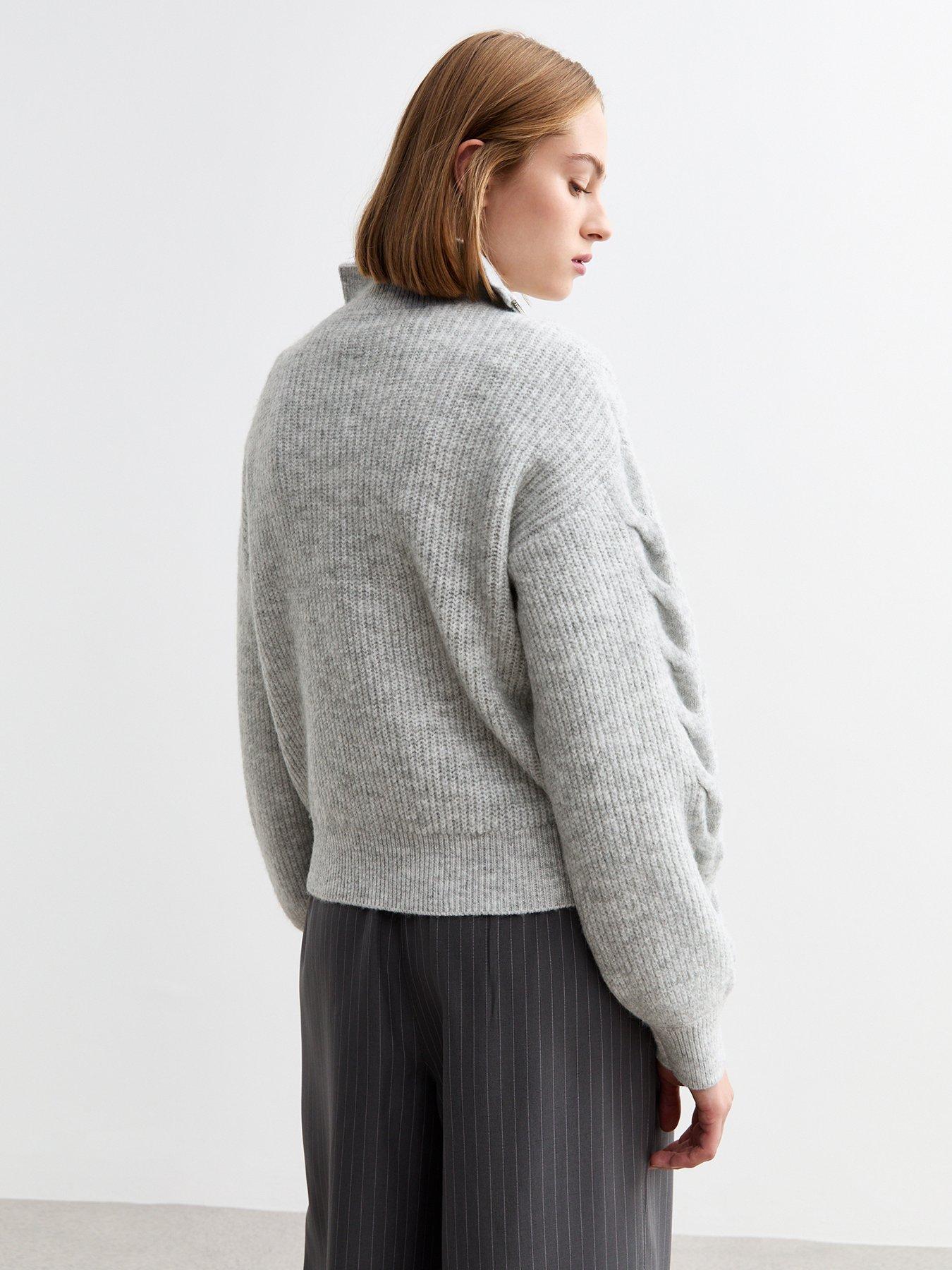 new-look-cable-knit-half-zip-jumper-light-greystillFront