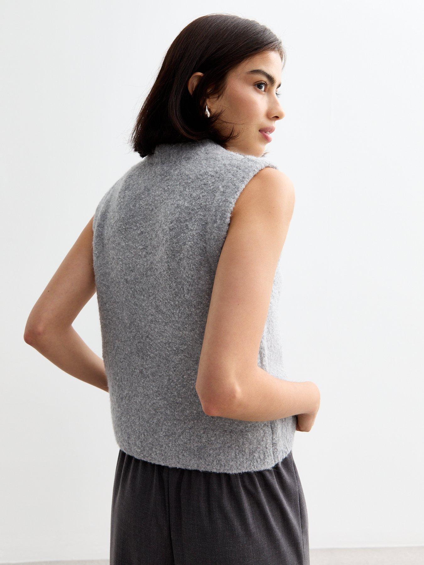 new-look-boucleacute-knit-sweater-vest-greystillFront