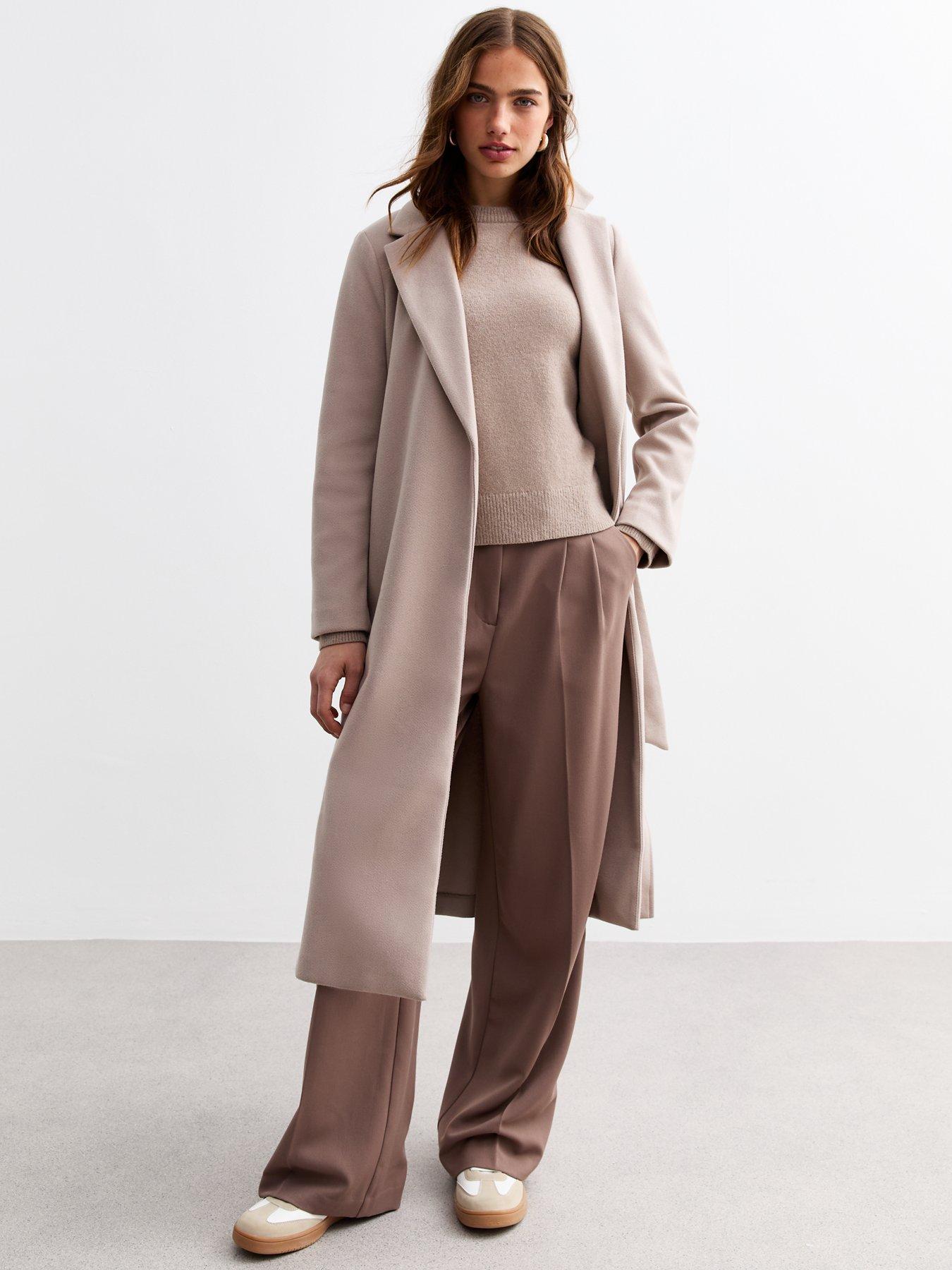 new-look-tailored-unlined-longline-belted-coat-beige