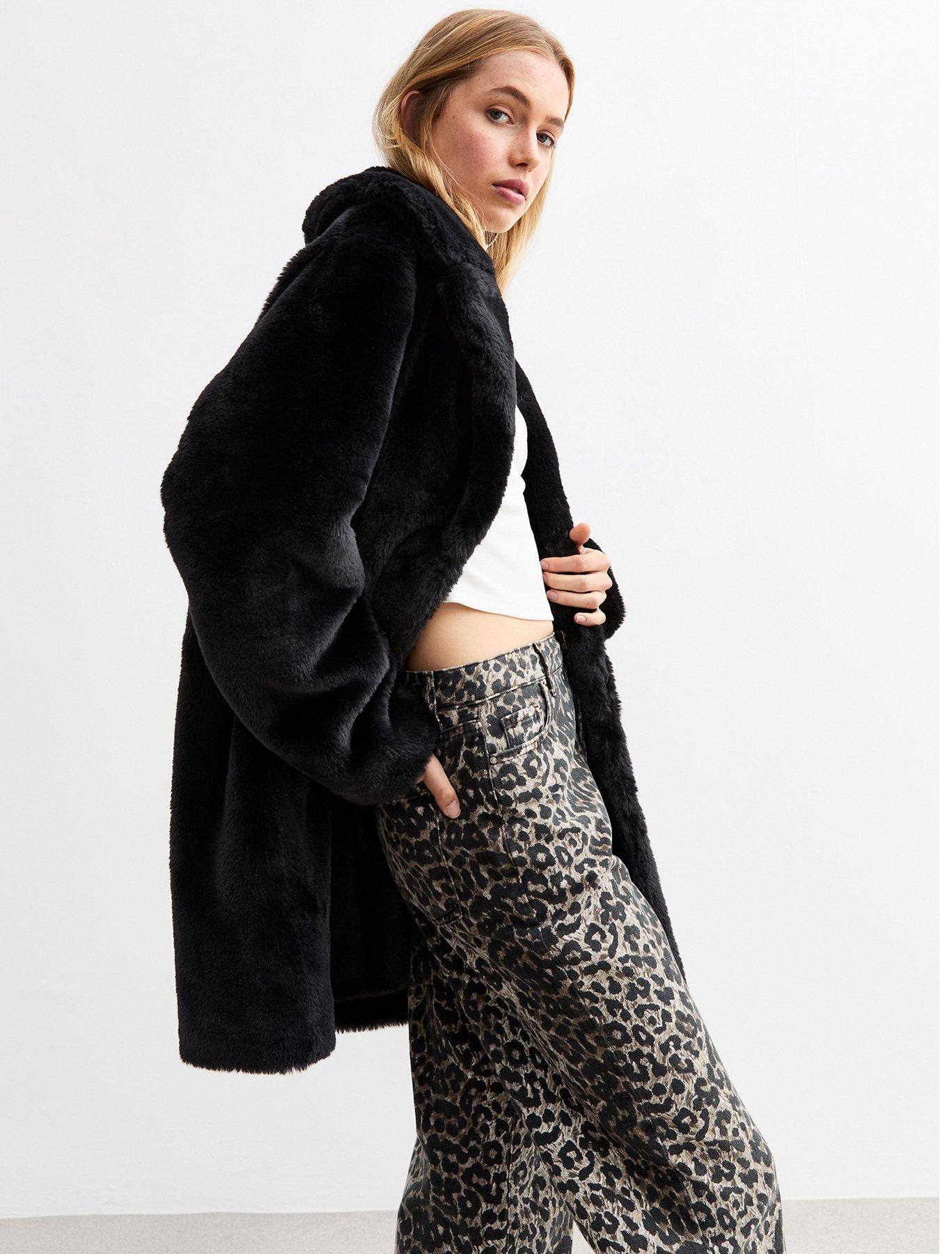 new-look-faux-fur-coat-blackfront