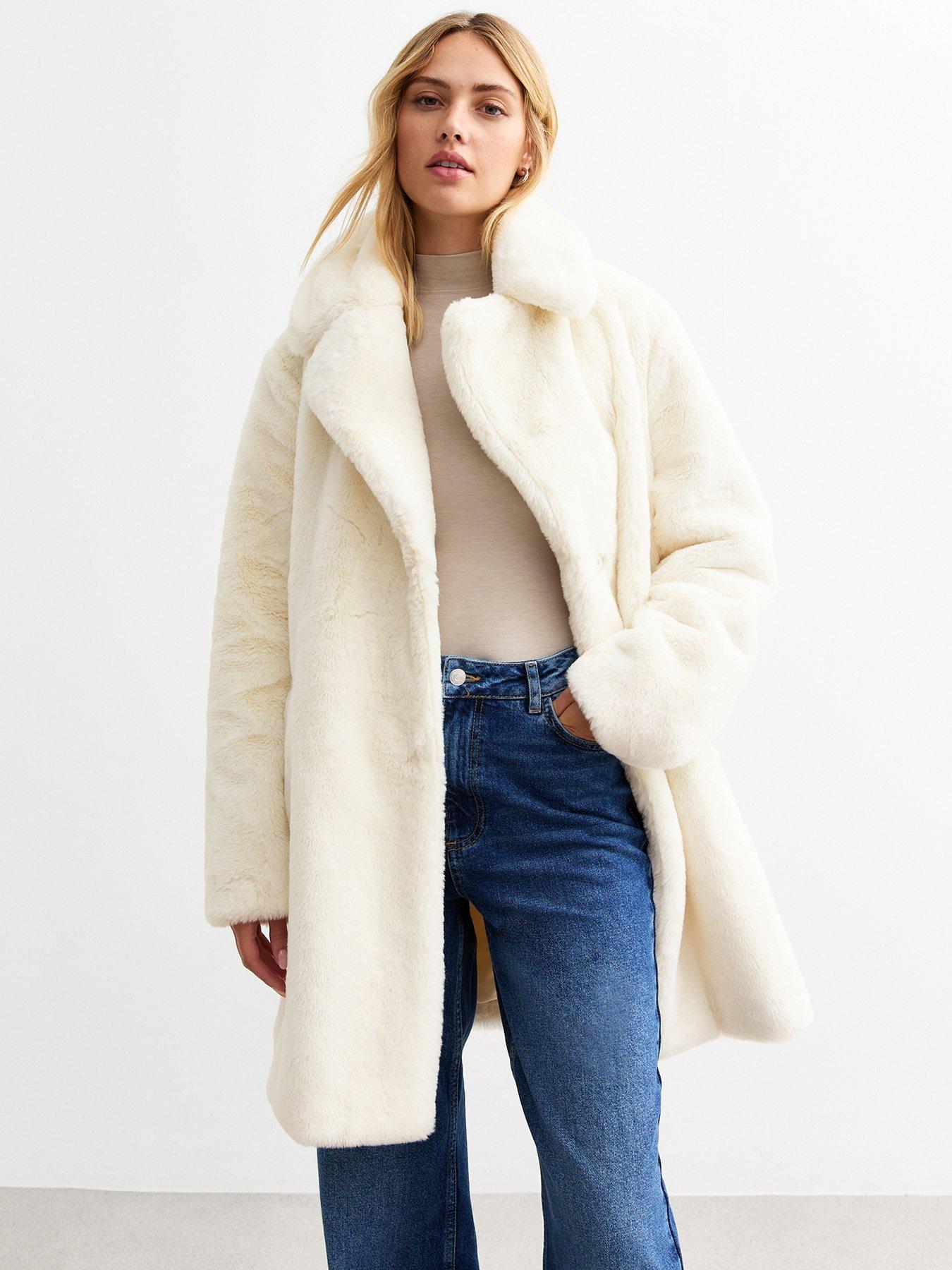 New Look Faux Fur Coat Cream Very Ireland