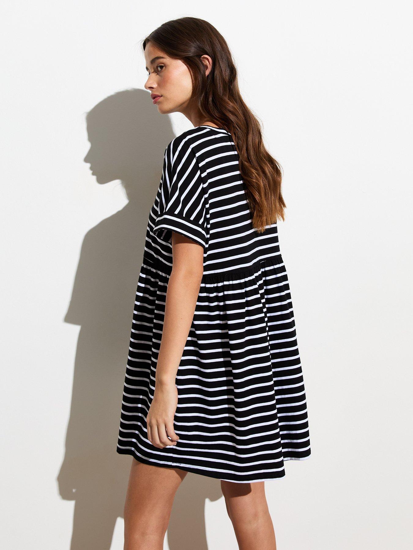 new-look-black-cotton-breton-stripe-baby-doll-dressstillFront