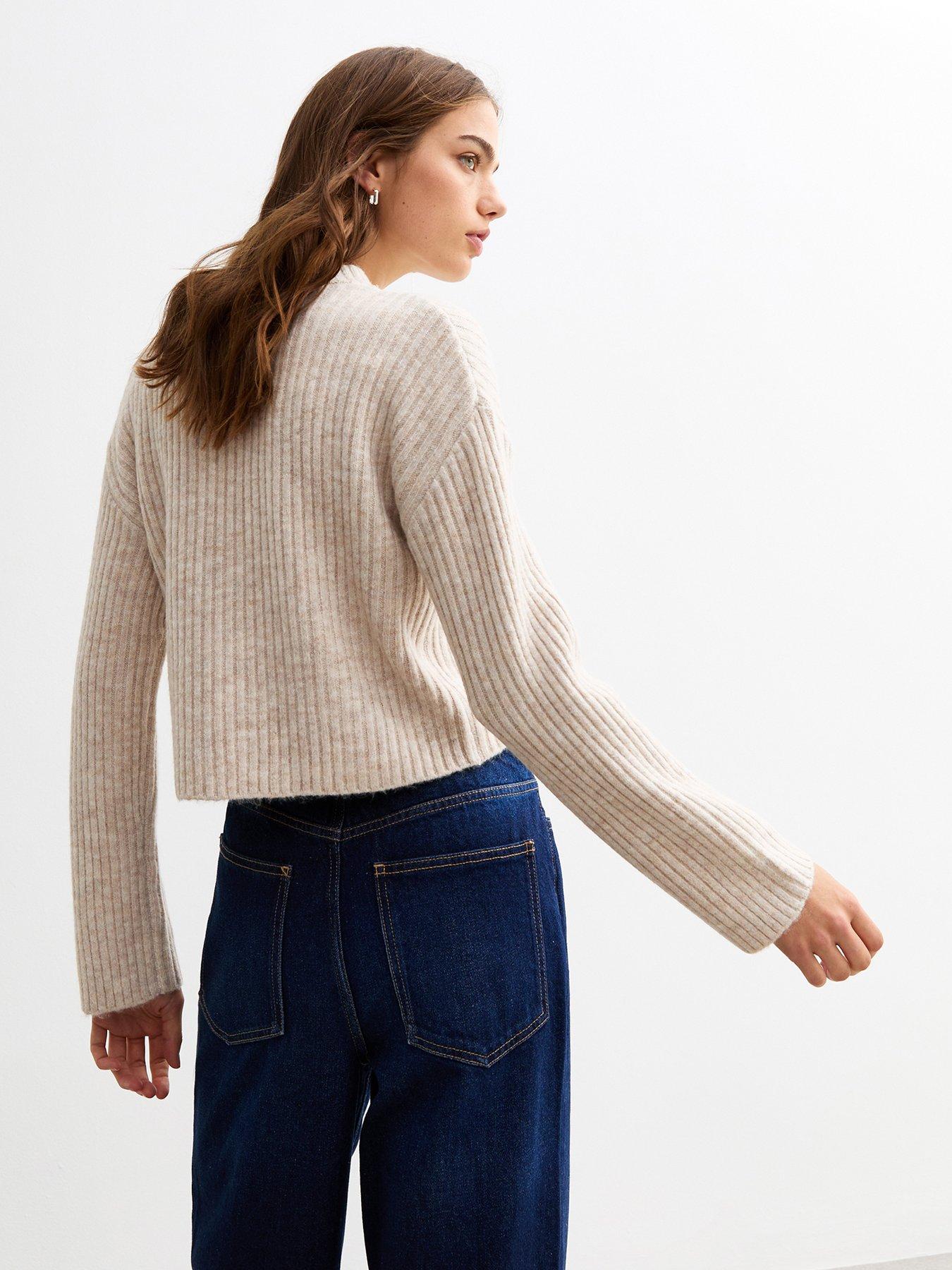 new-look-cream-ribbed-knit-crew-neck-jumper-beigestillFront