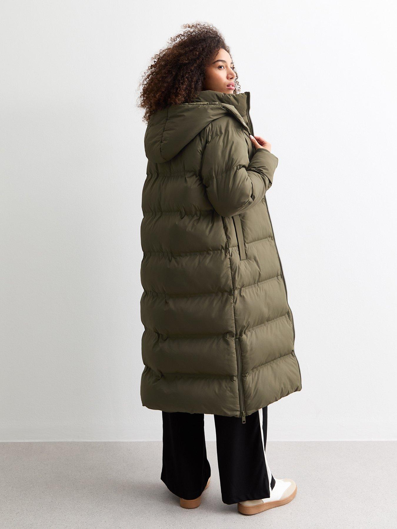 new-look-khaki-green-hooded-longline-puffer-coatstillFront