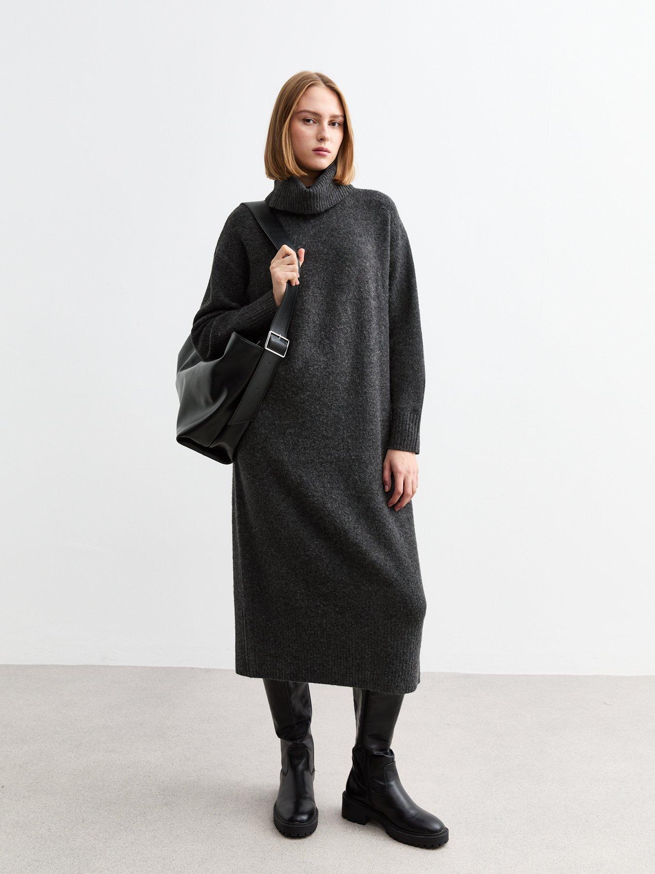 new-look-dark-grey-roll-neck-midi-jumper-dressback