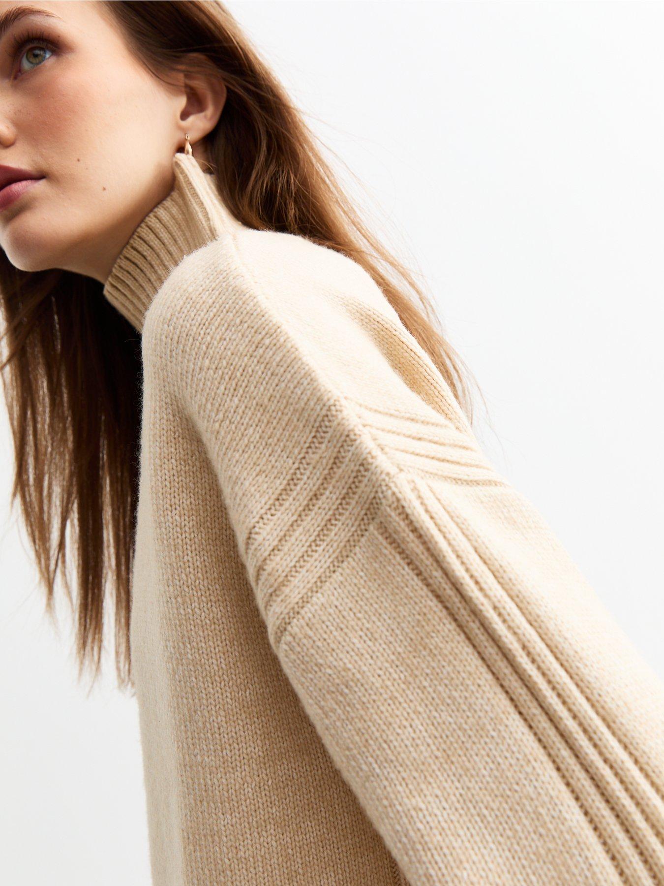 new-look-cream-knitted-oversized-stand-neck-jumperdetail