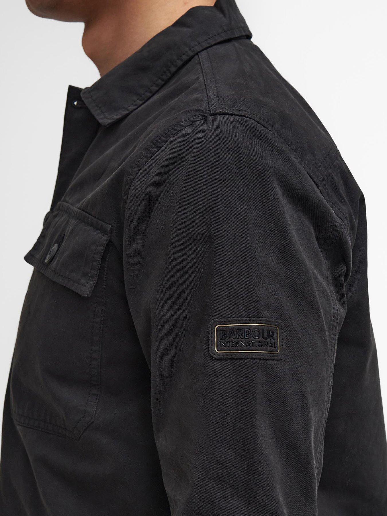 Image 5 of 6 of Barbour International Arlo Button Pocket Overshirt - Black