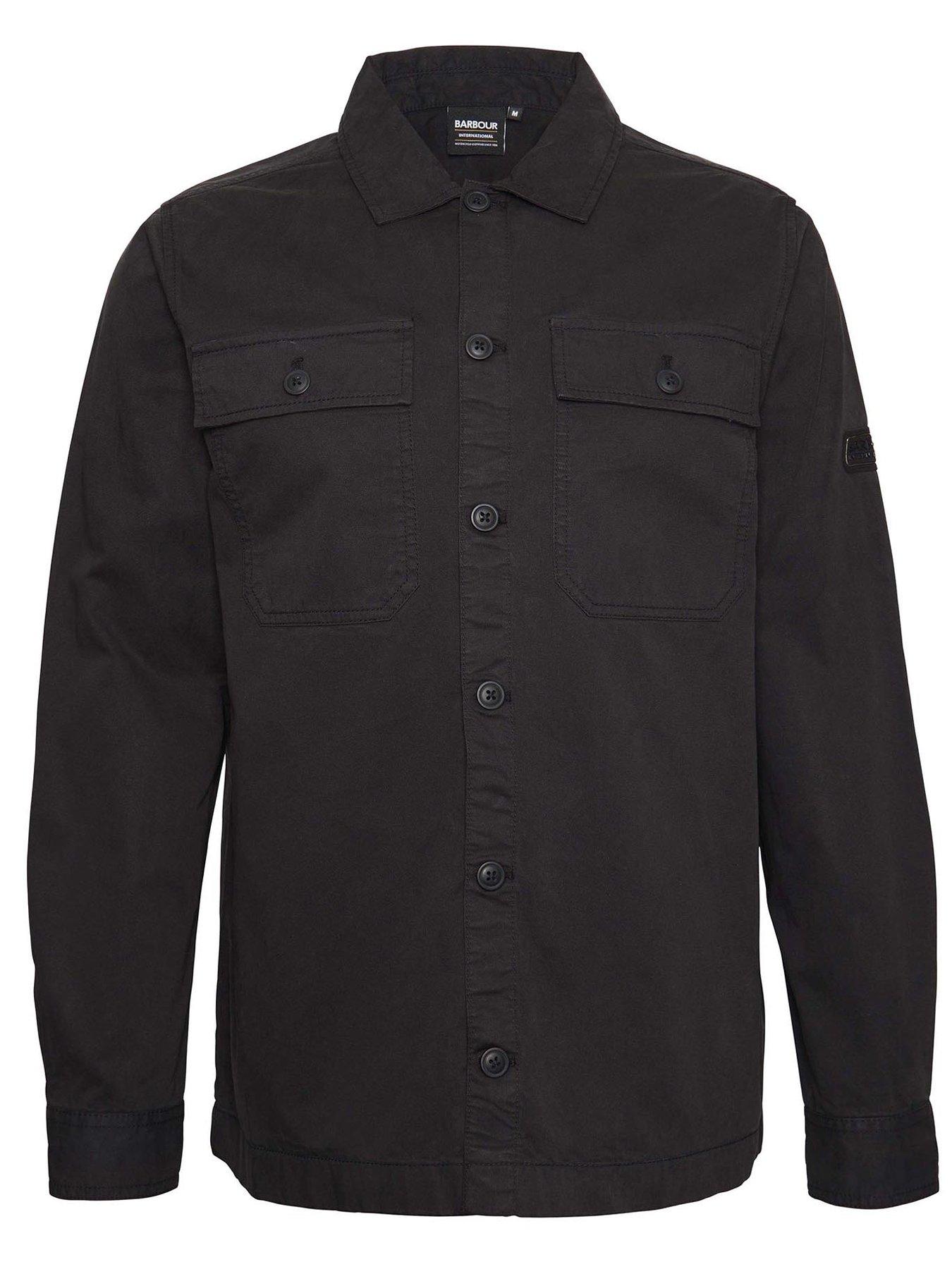 Image 6 of 6 of Barbour International Arlo Button Pocket Overshirt - Black