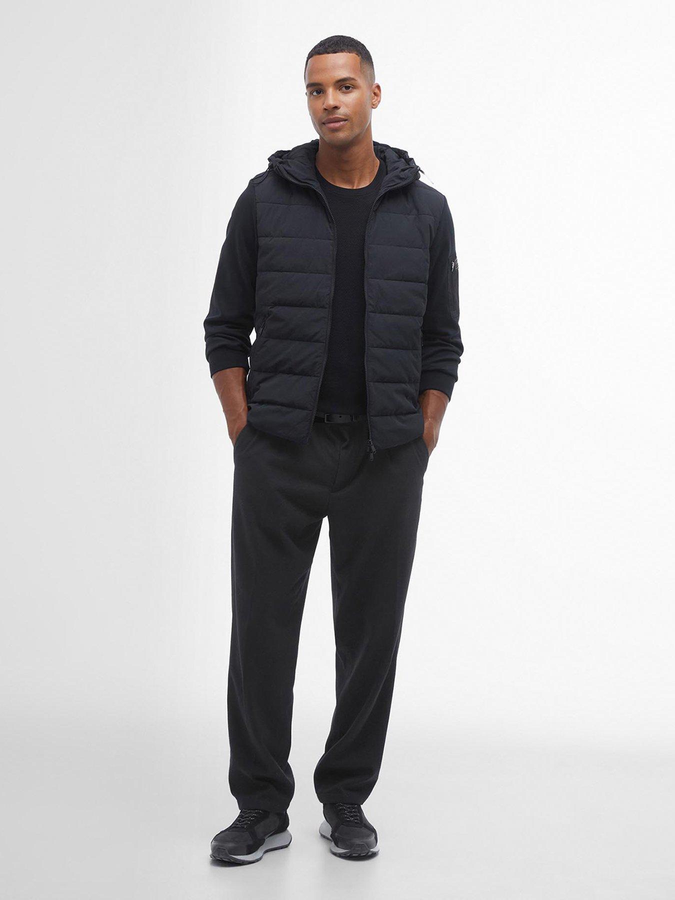 Image 3 of 6 of Barbour International Stanley Quilted Hooded Hybrid Jacket - Black