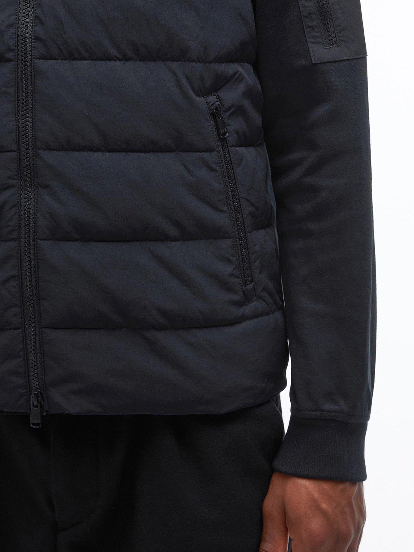 Image 5 of 6 of Barbour International Stanley Quilted Hooded Hybrid Jacket - Black