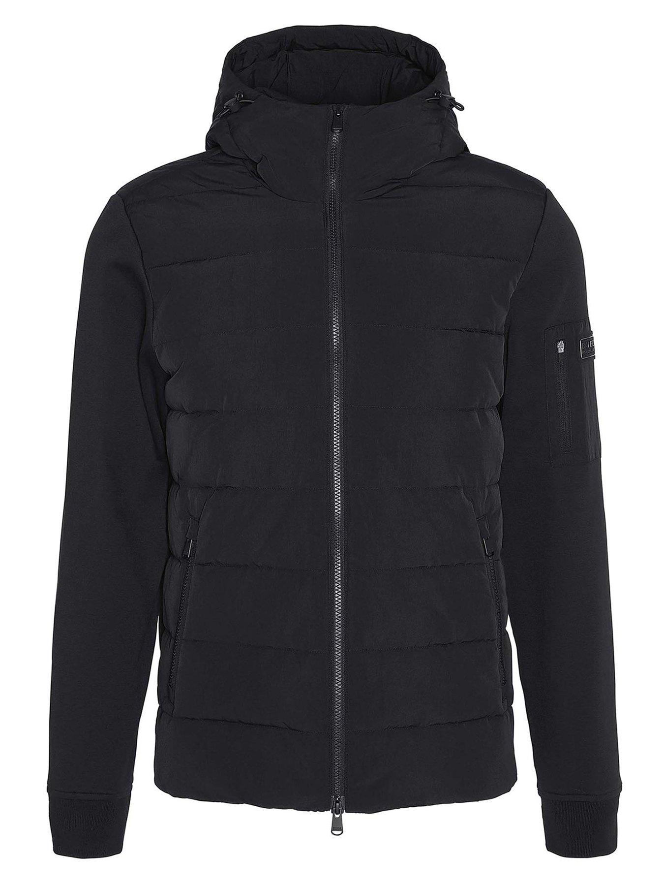 Image 6 of 6 of Barbour International Stanley Quilted Hooded Hybrid Jacket - Black