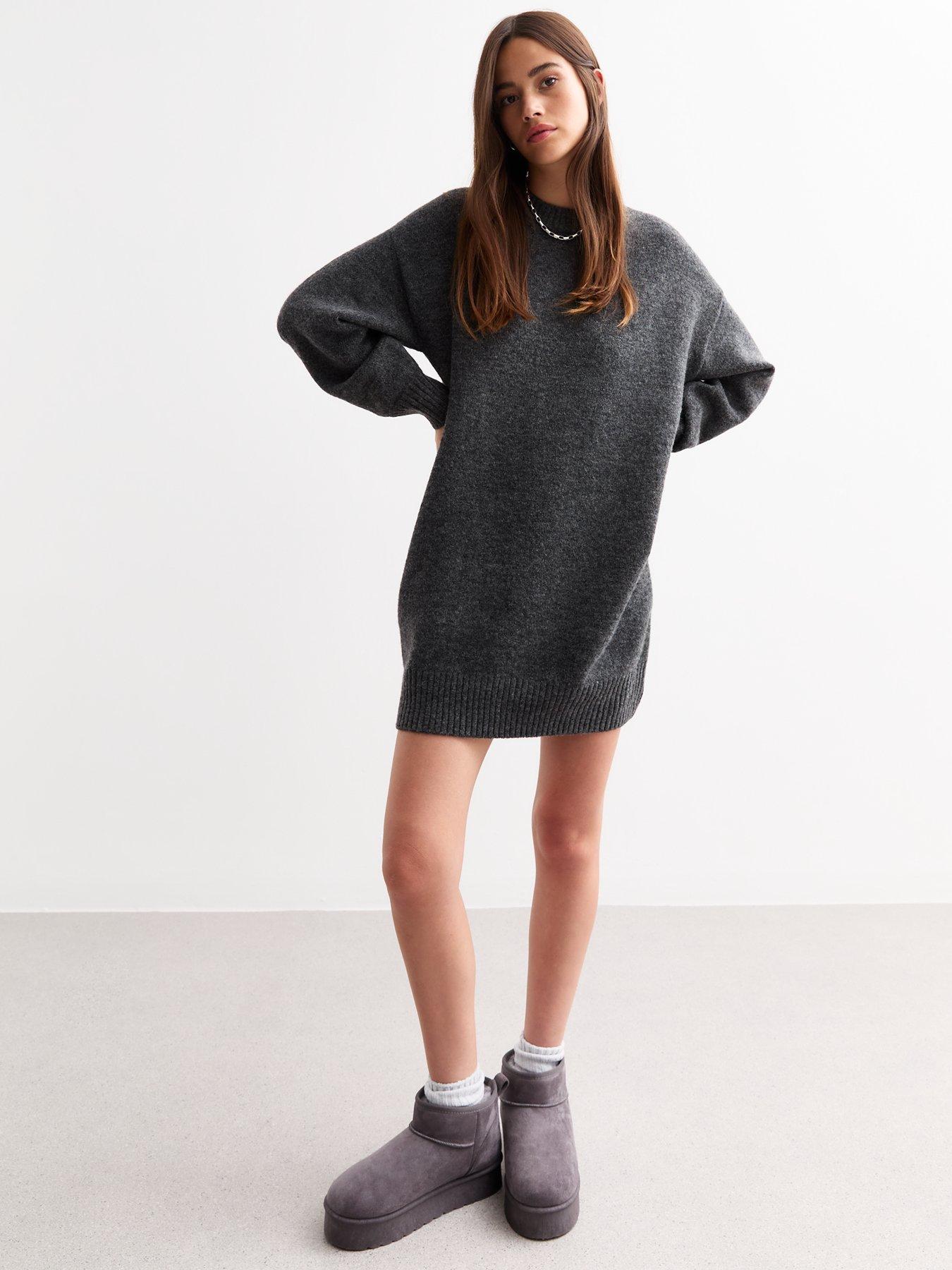 new-look-crew-neck-knitted-mini-dress-greyback