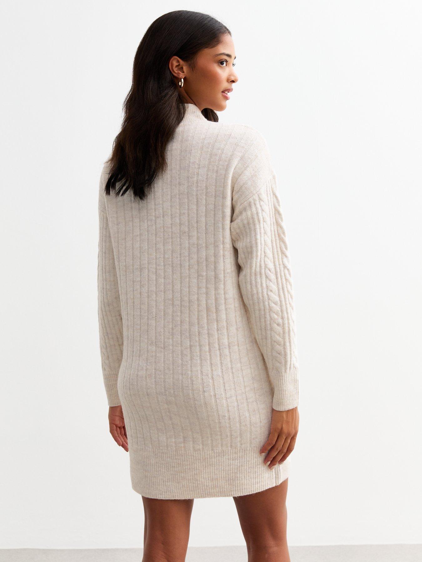 new-look-cream-cable-knit-mini-dressstillFront