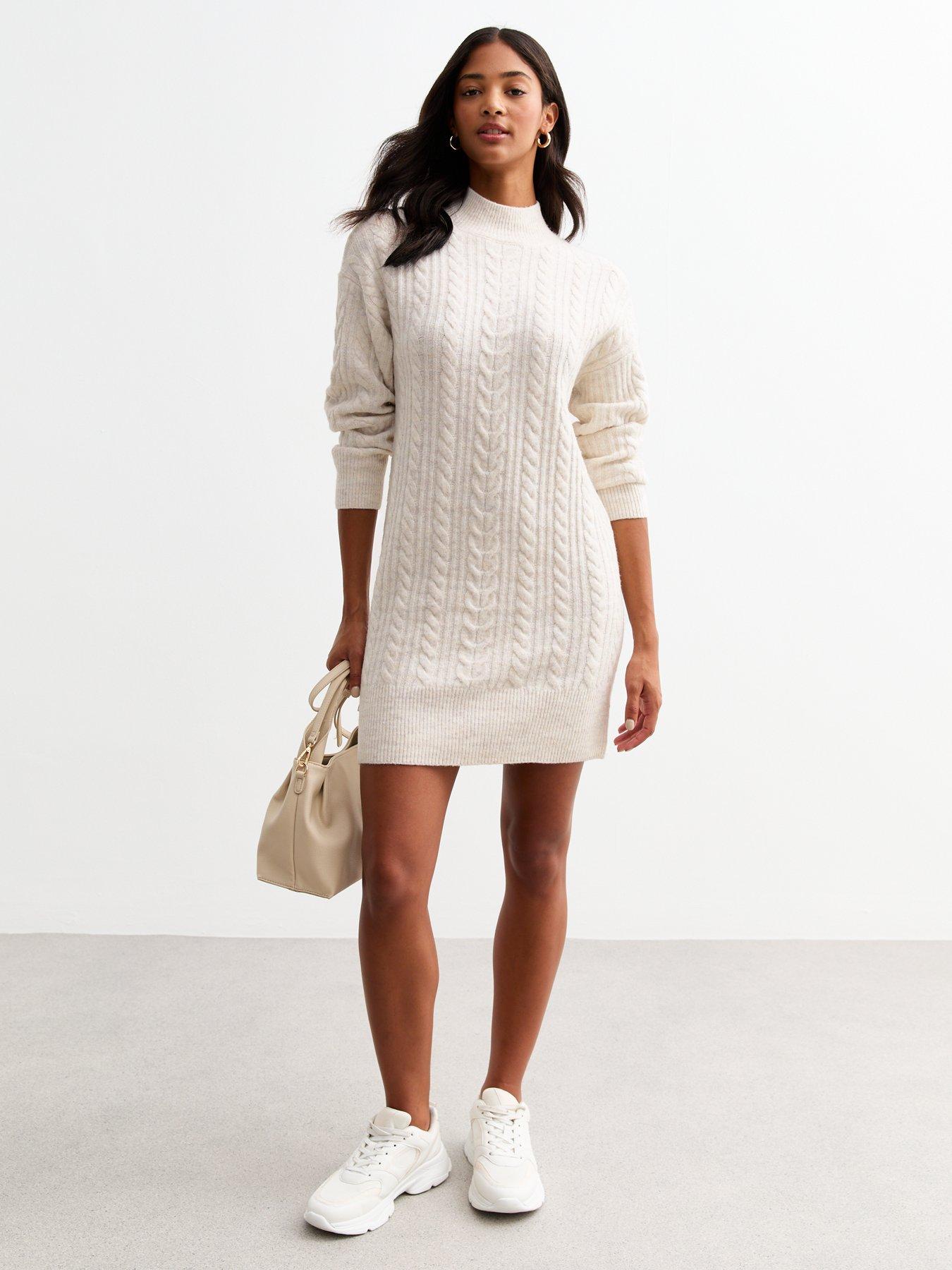 new-look-cream-cable-knit-mini-dressback