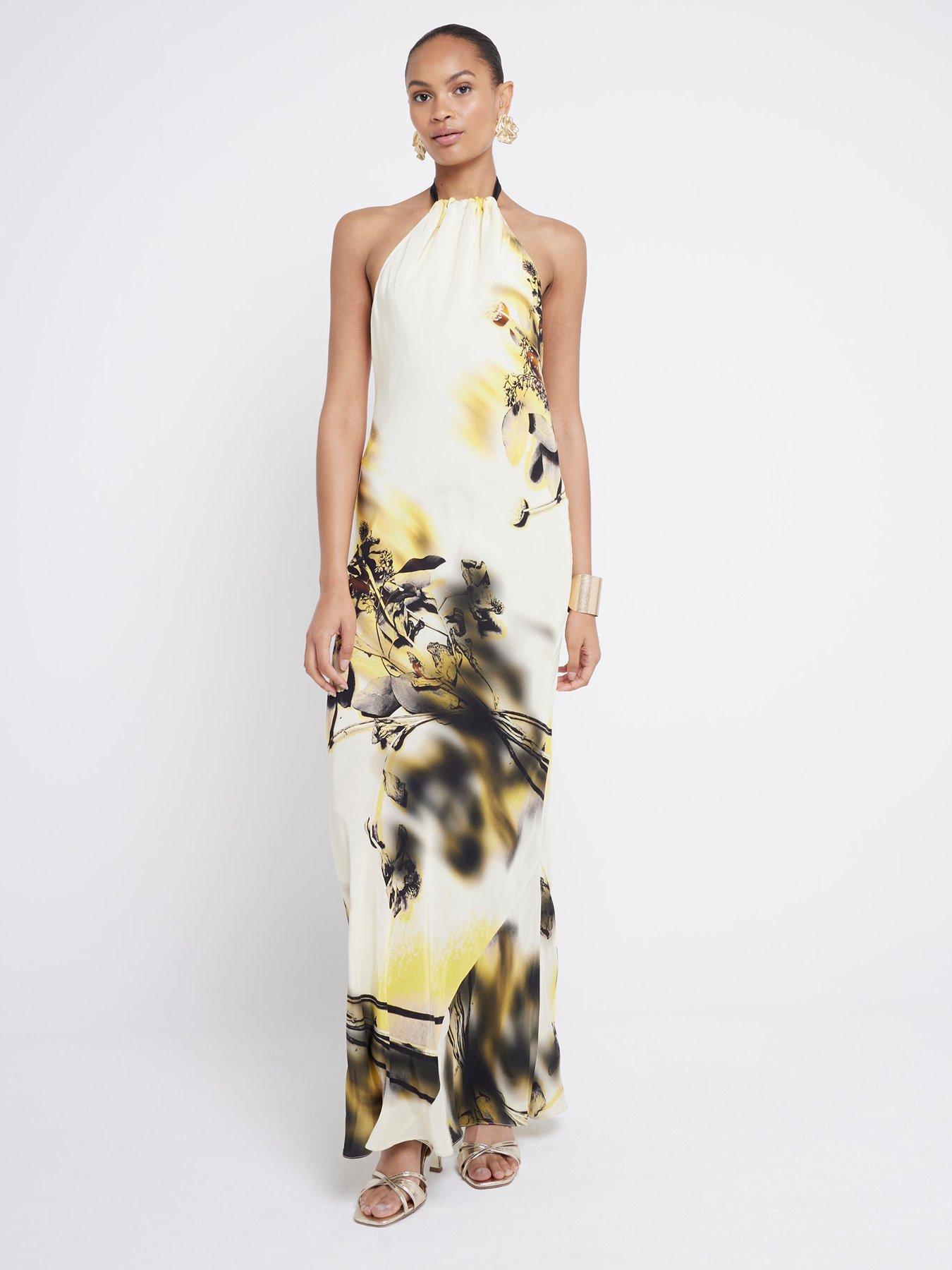 river-island-halter-neck-slip-dress-yellow