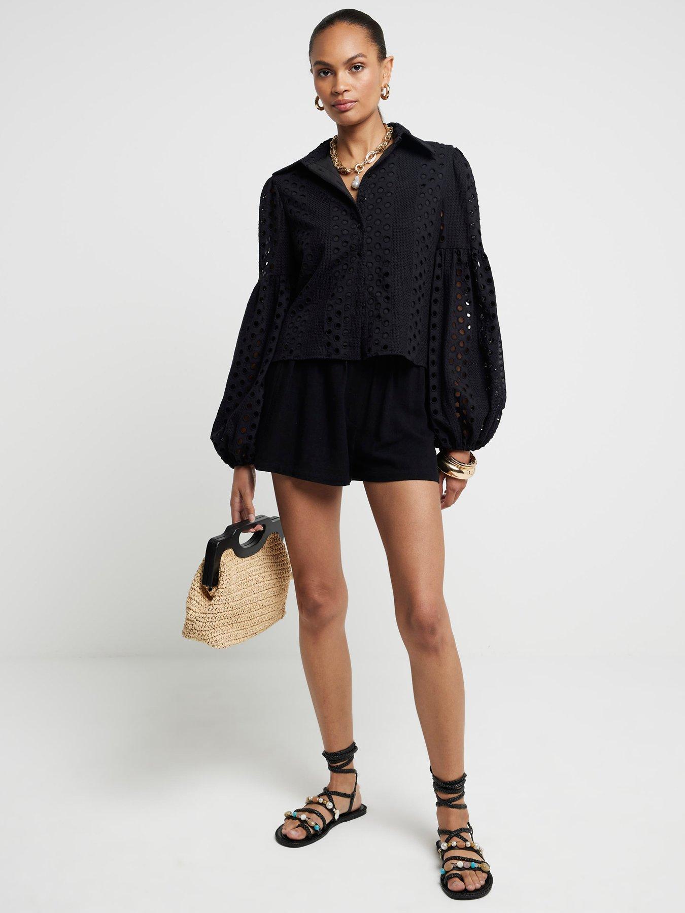 river-island-broderie-puff-sleeve-shirt-blackback