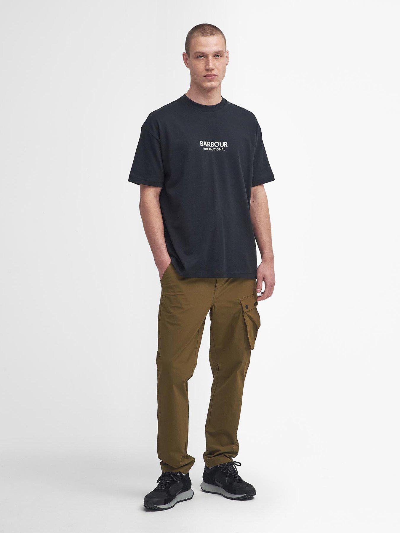 Image 3 of 5 of Barbour International Logo Oversized Formula Short Sleeve T-shirt - Black