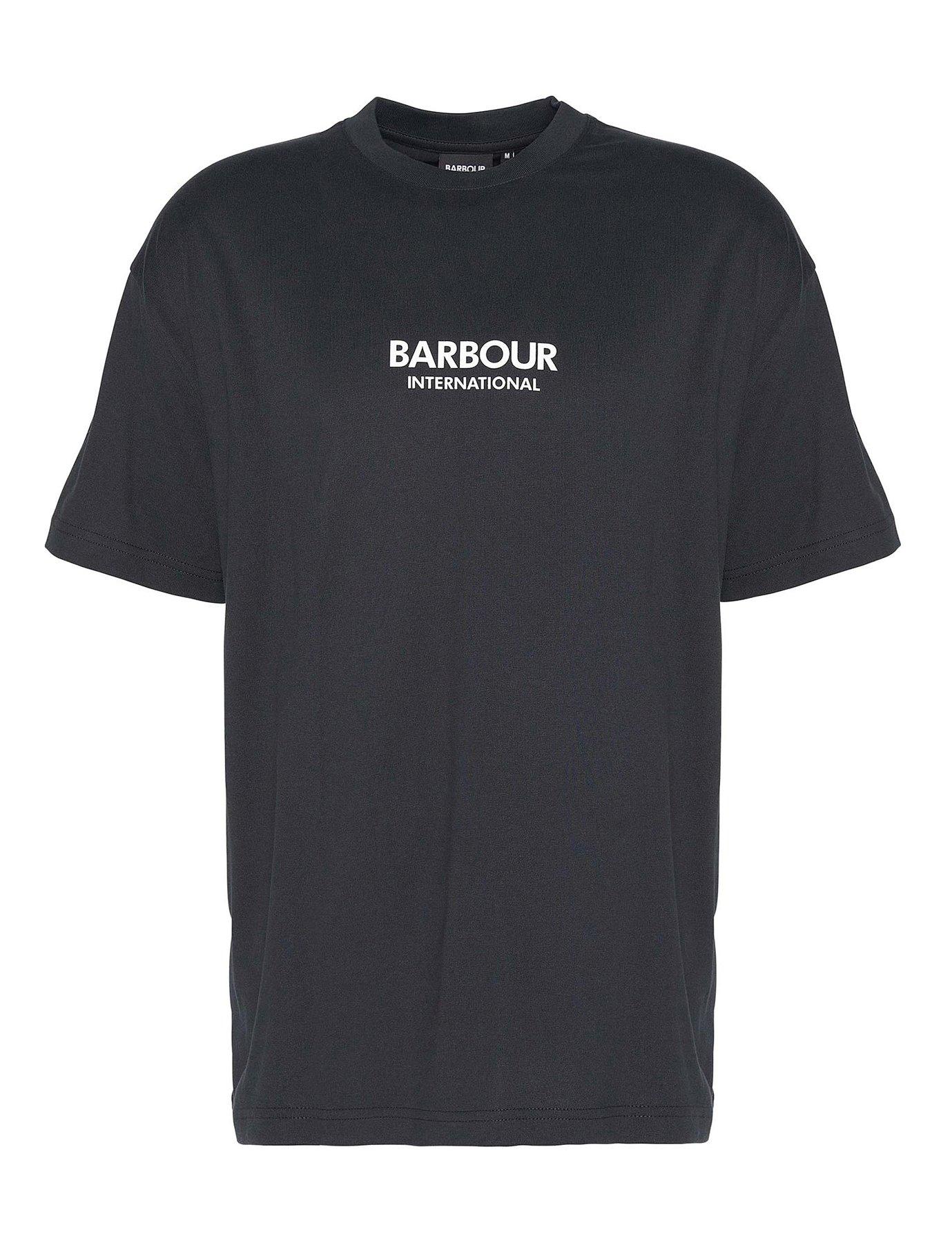 Image 5 of 5 of Barbour International Logo Oversized Formula Short Sleeve T-shirt - Black