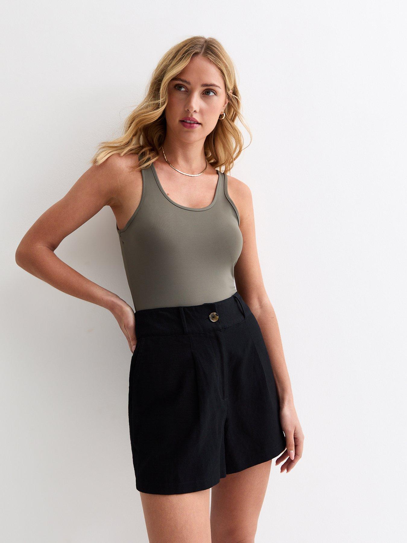 new-look-khaki-stretch-sleeveless-scoop-neck-bodysuit