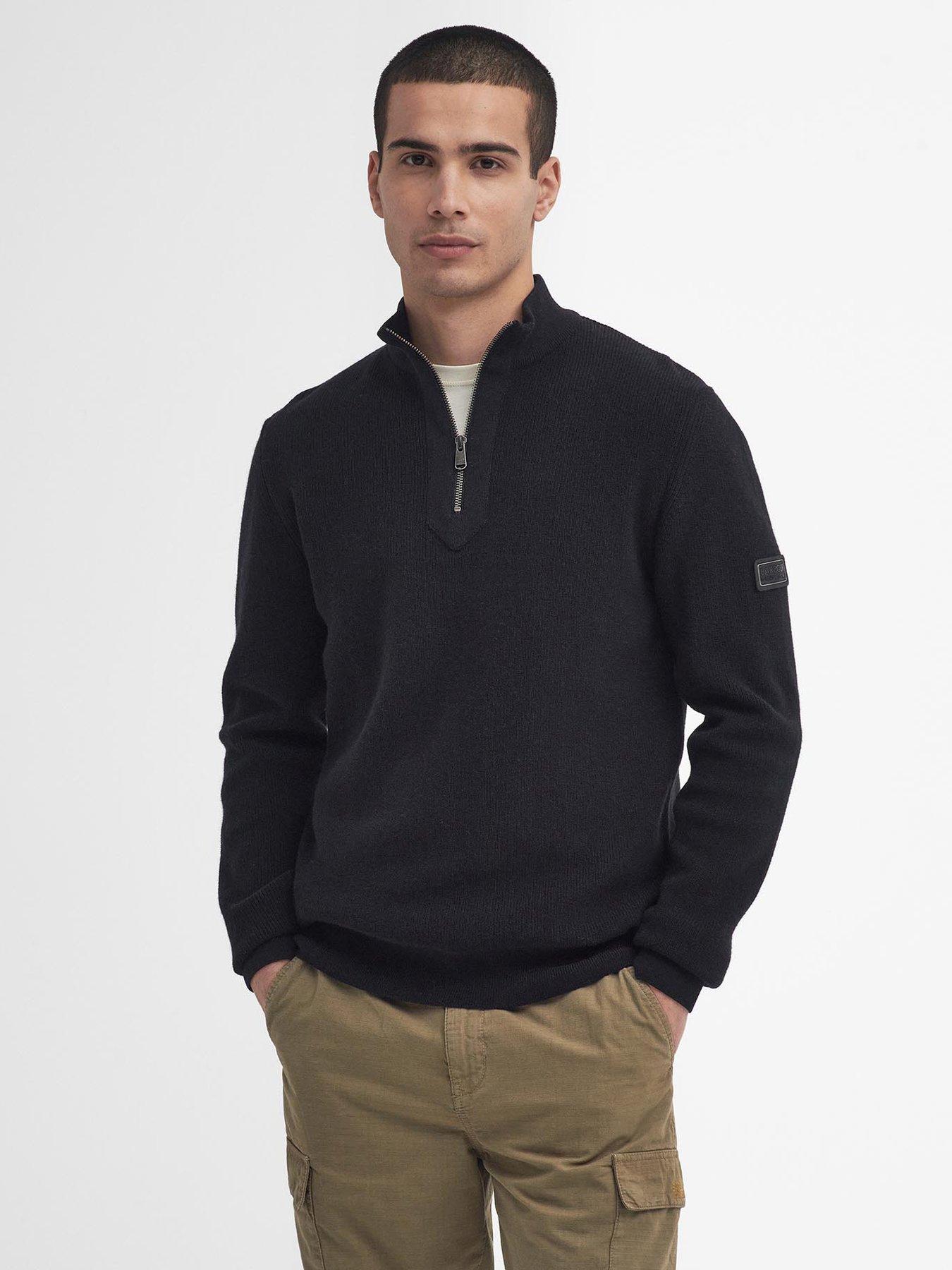 Barbour half zip knit jumper sale