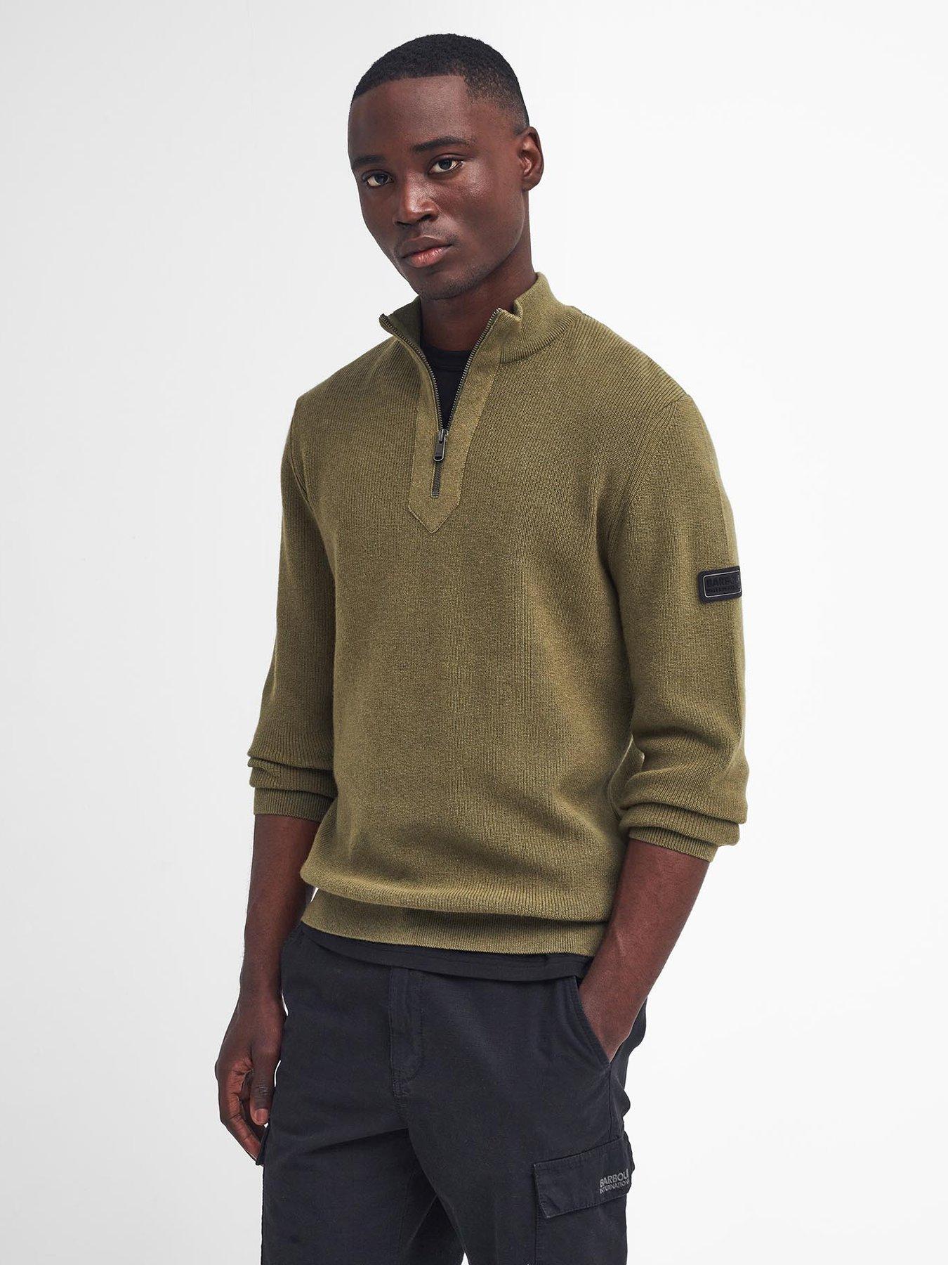 barbour-international-crawley-half-zip-knitted-jumper--green