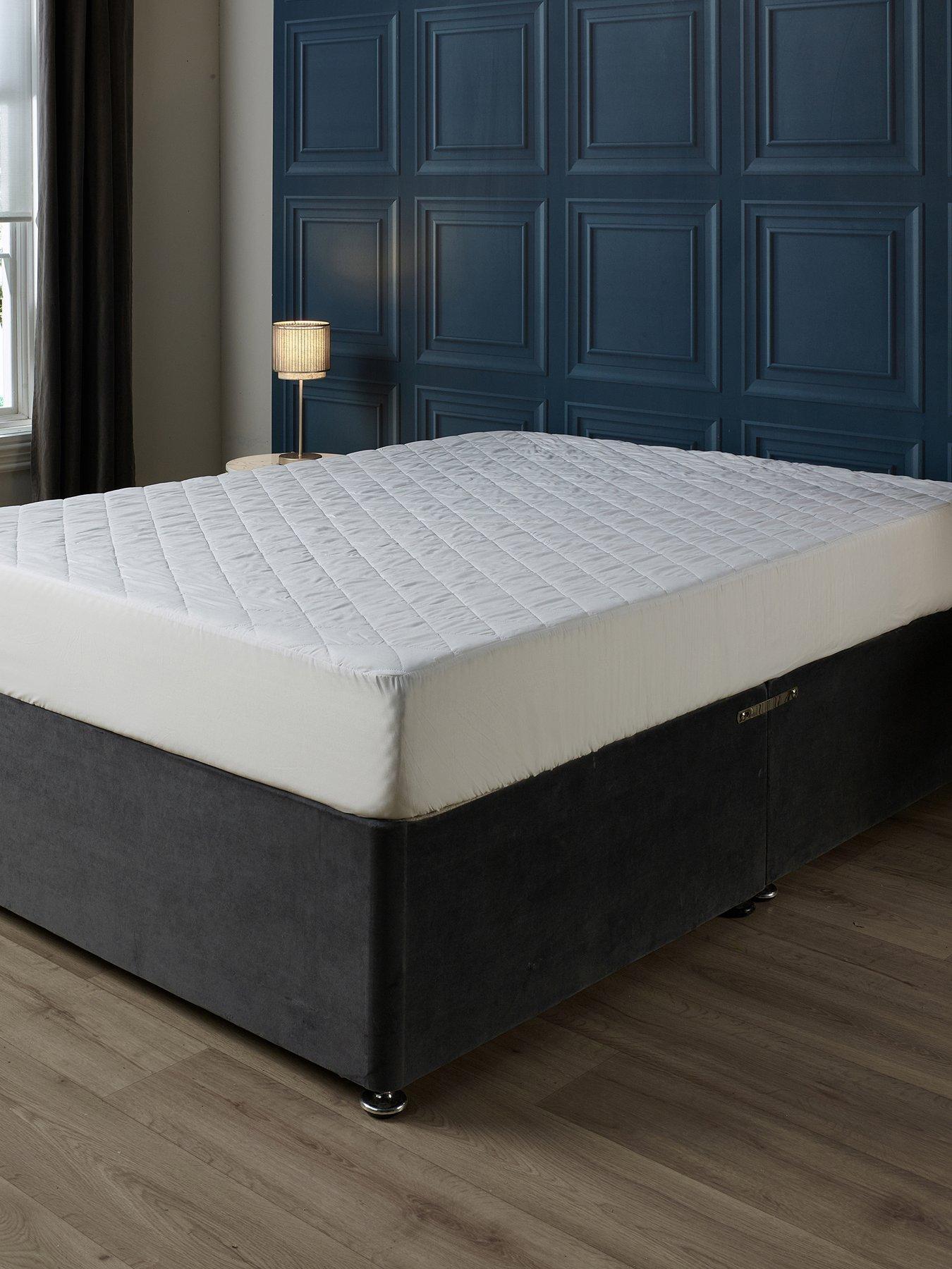 Image of Very Home Anti-Bacterial Mattress Protector - Sk - White
