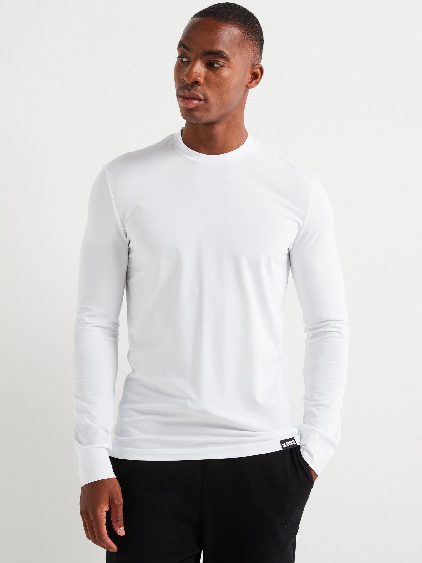 undefined Dsquared2 Loungewear Back Neck Logo Long Sleeve T-shirt - White