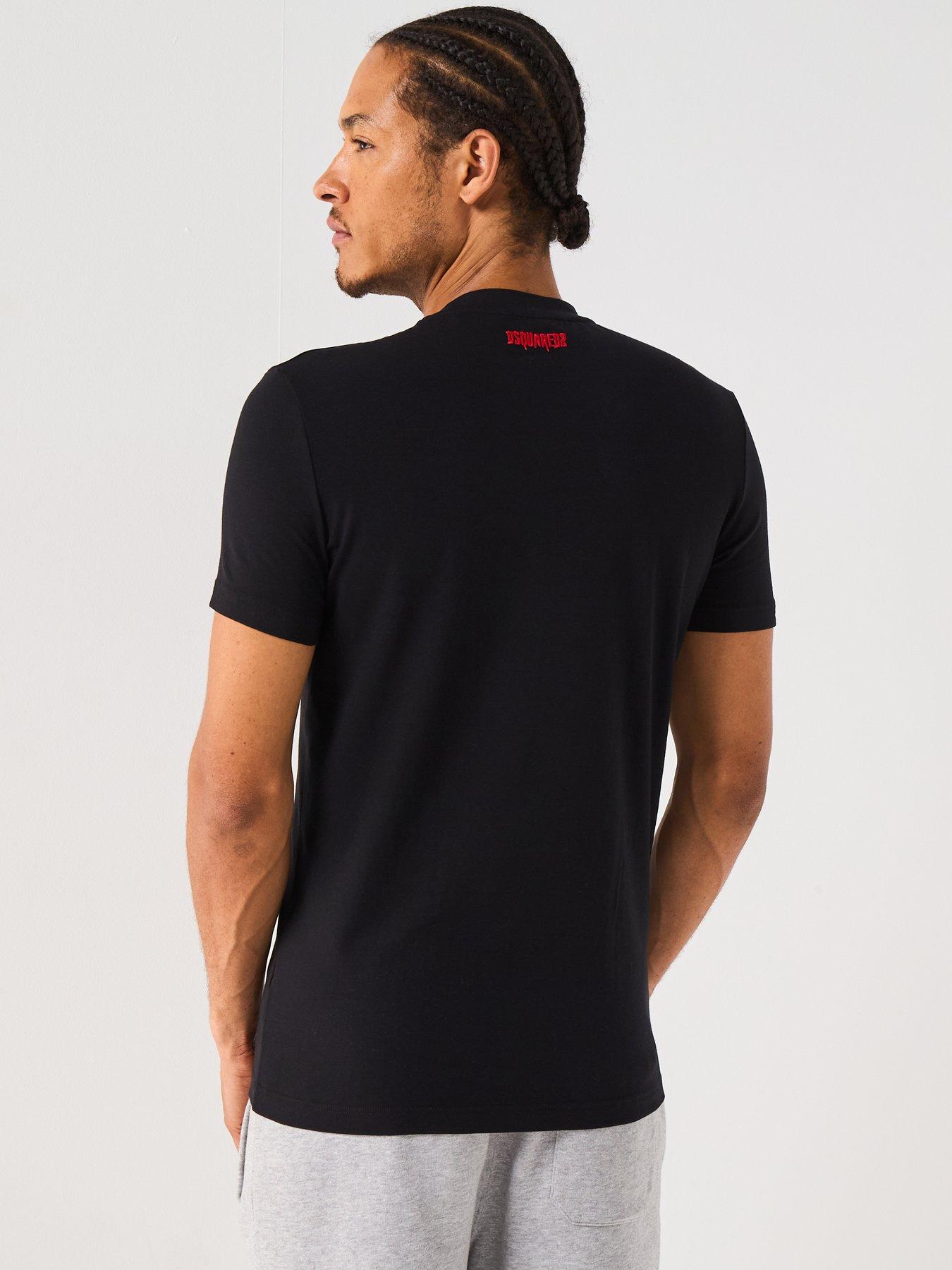 Image 2 of 6 of Dsquared2 Loungewear Horror Logo T-Shirt - Black