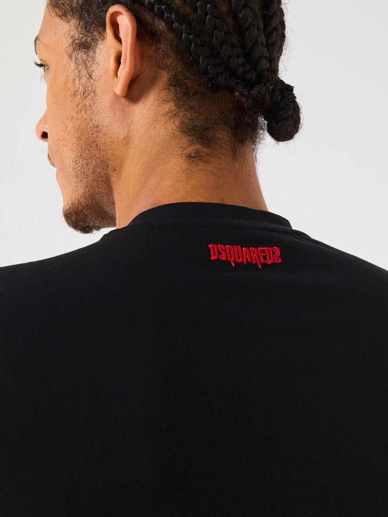 Image 6 of 6 of Dsquared2 Loungewear Horror Logo T-Shirt - Black