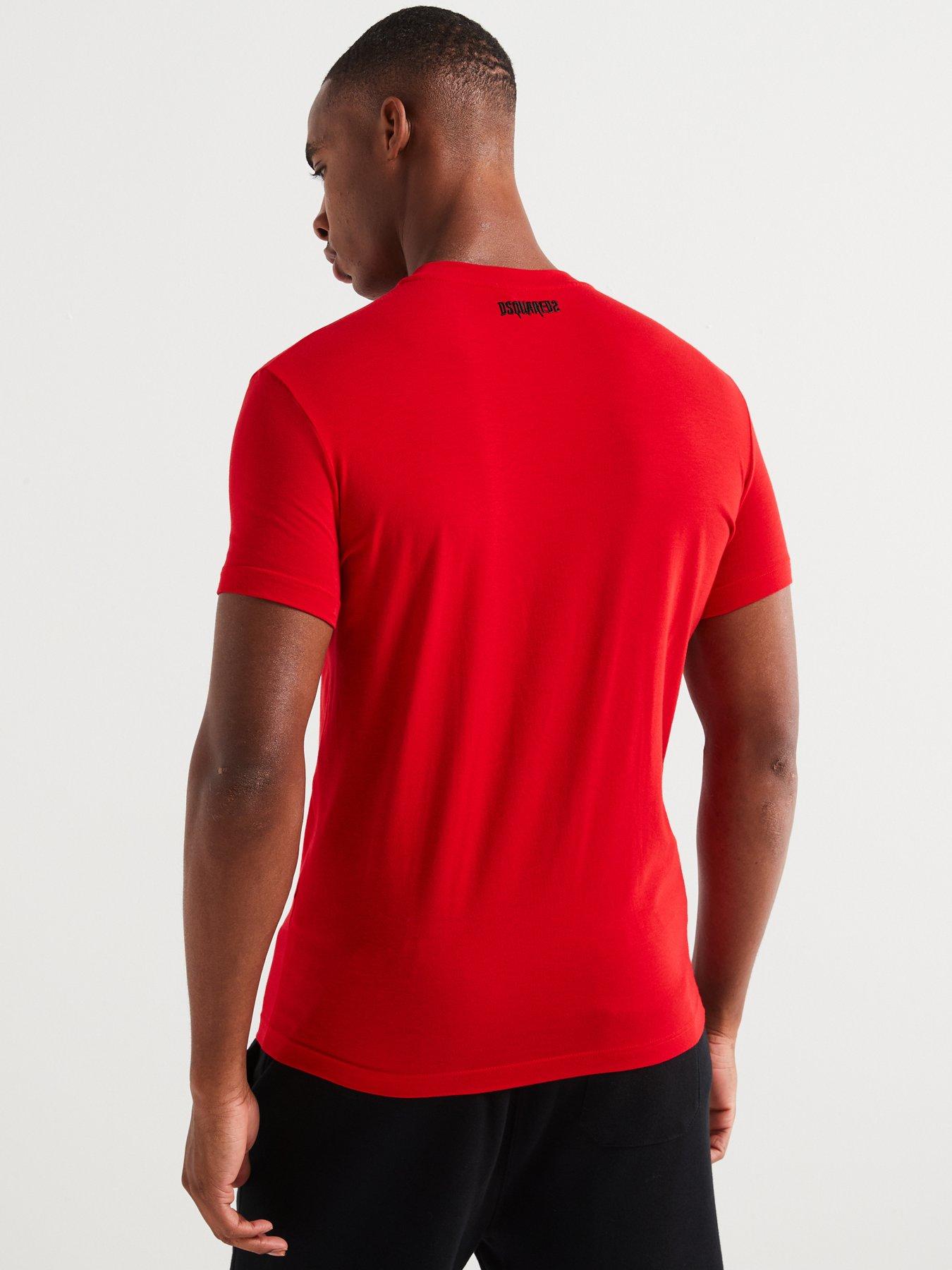 Image 2 of 5 of Dsquared2 Dsquared2 Loungewear Horror Logo T-shirt - Red