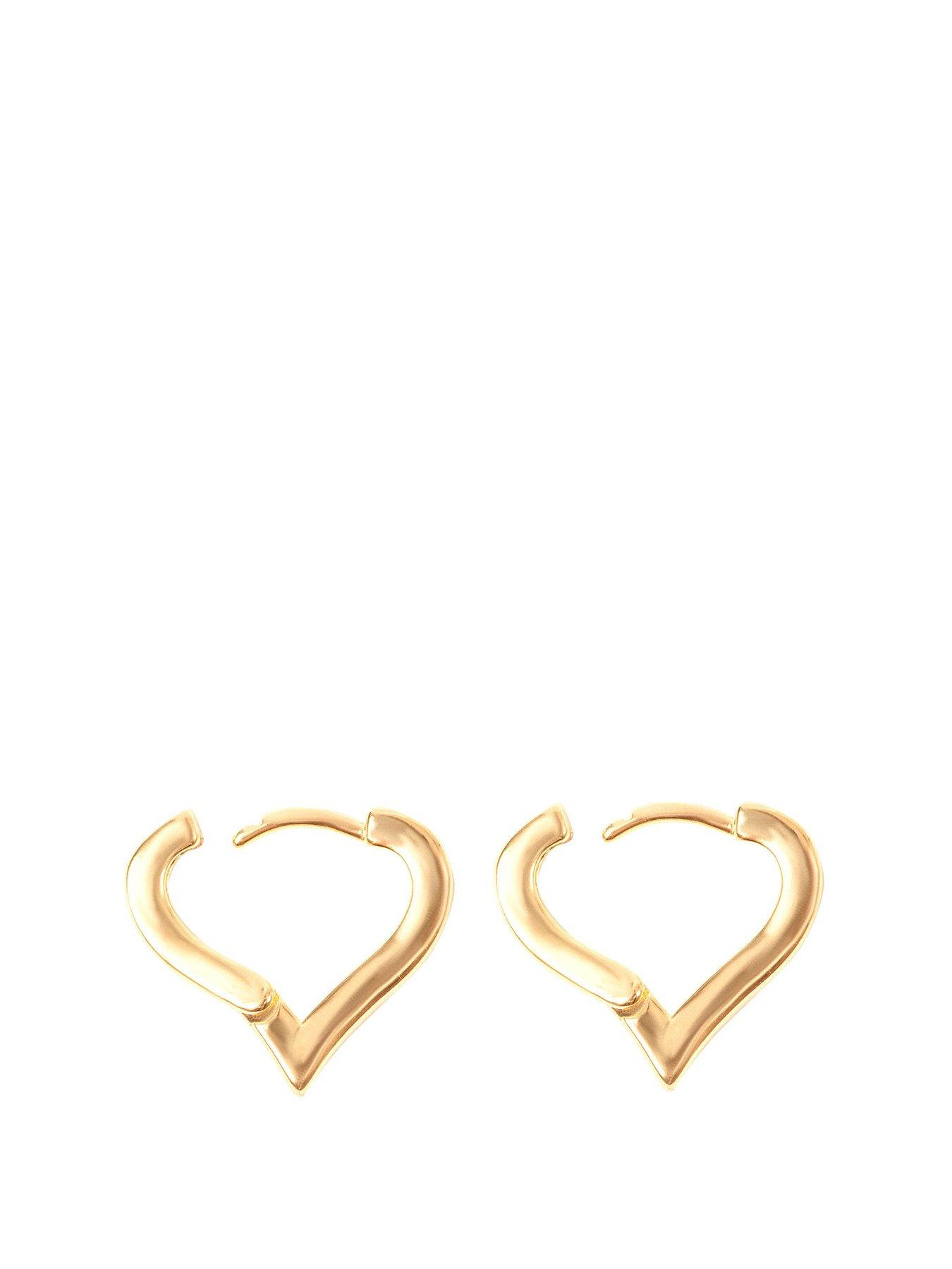 the-love-collection-gold-colour-heart-huggie-hoops