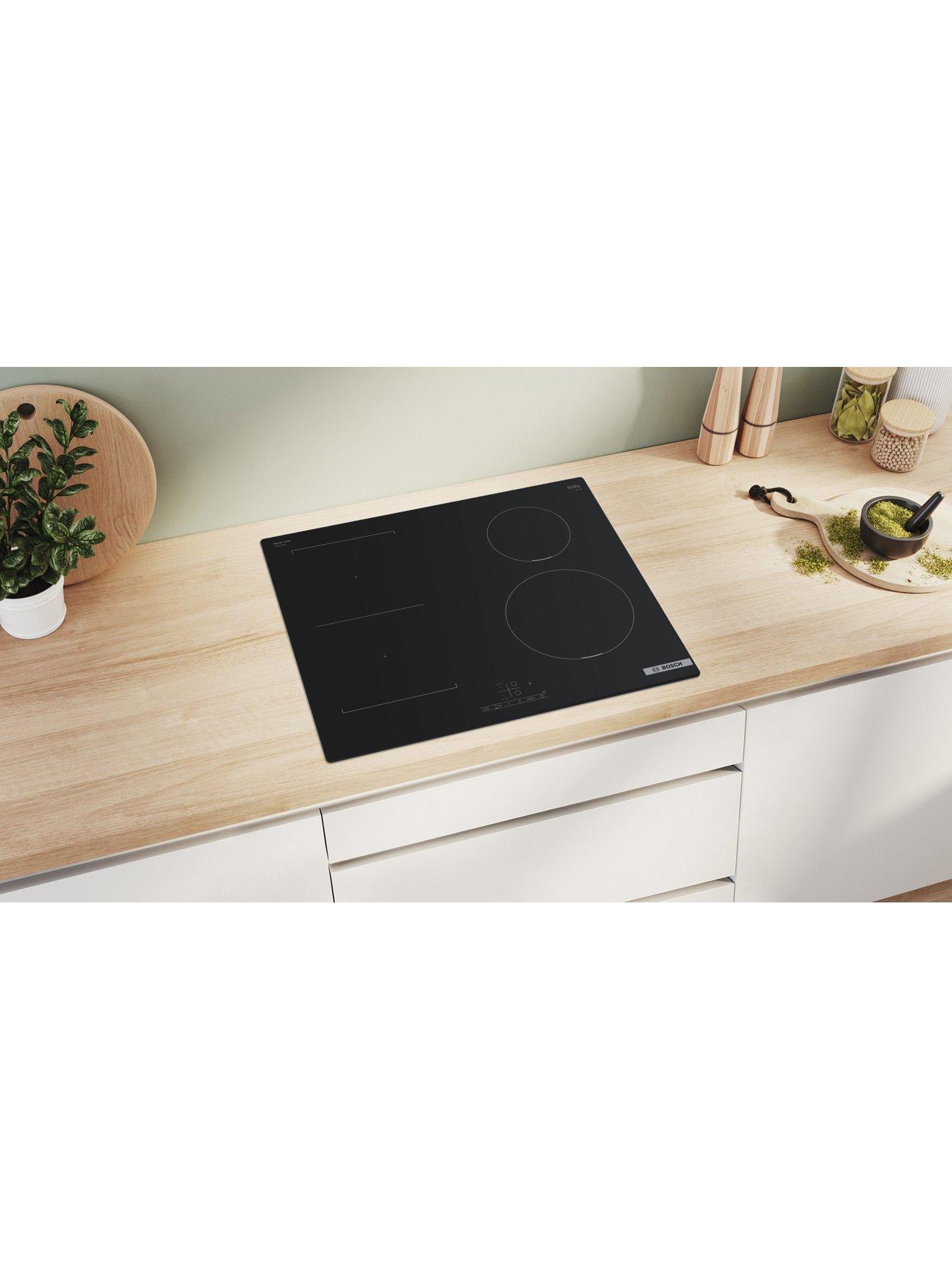Image 2 of 7 of Bosch Series 4 PWP611BB5B 60cm Induction Hob - Touch Control, 4 Zones, CombiZone, Frameless - Black