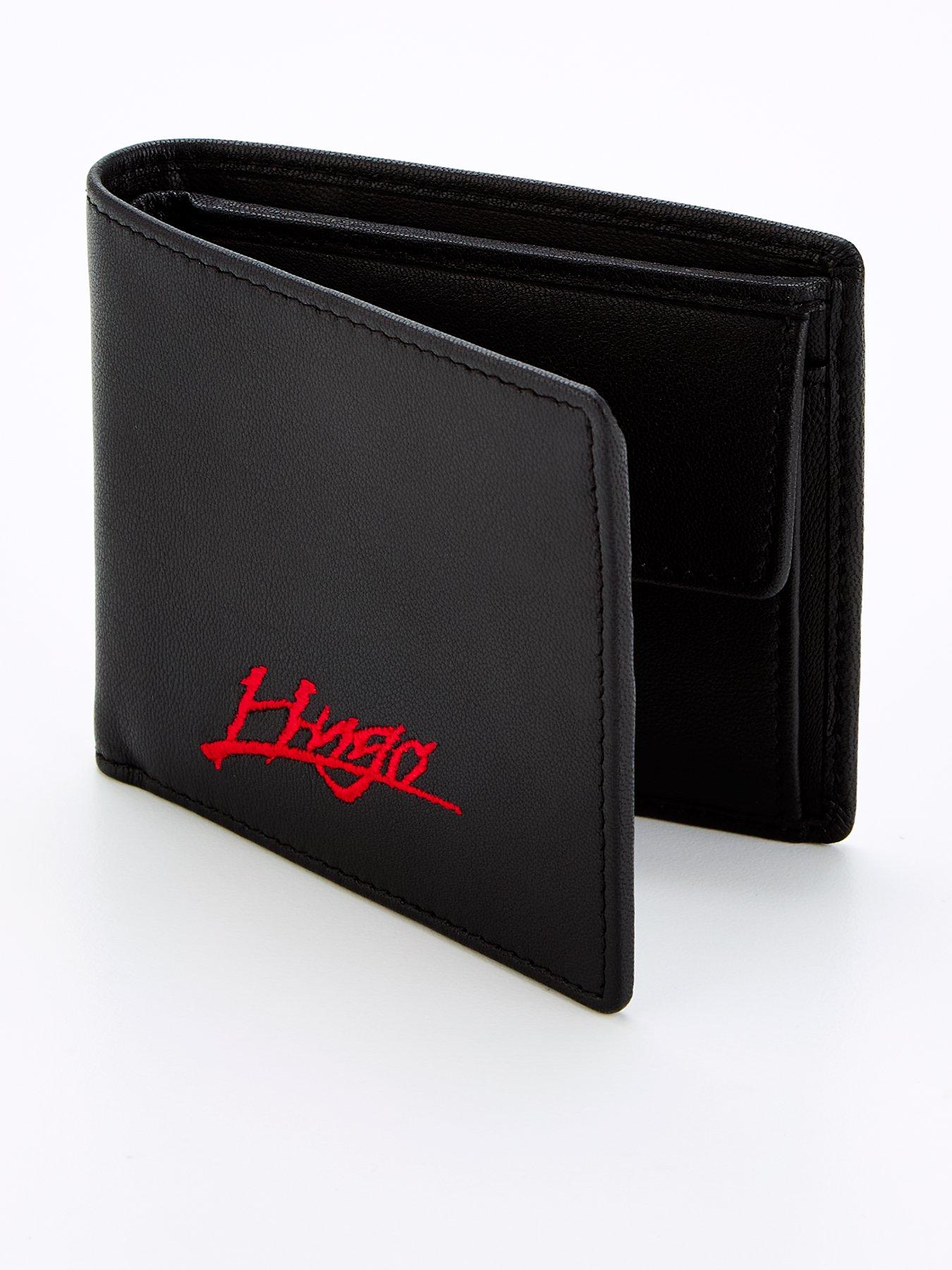 Image 2 of 4 of HUGO Hugo Handwritten 2.0 Gothic Script Logo Card &amp; Coin Wallet - Black