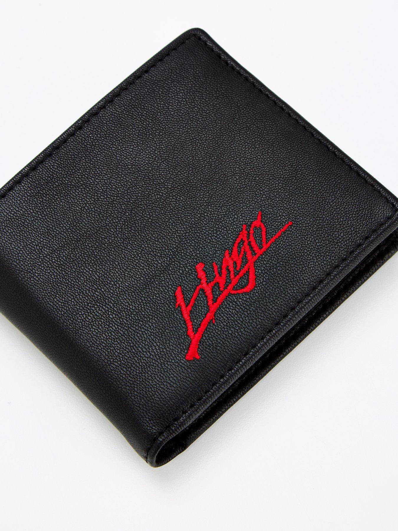 Image 3 of 4 of HUGO Hugo Handwritten 2.0 Gothic Script Logo Card &amp; Coin Wallet - Black