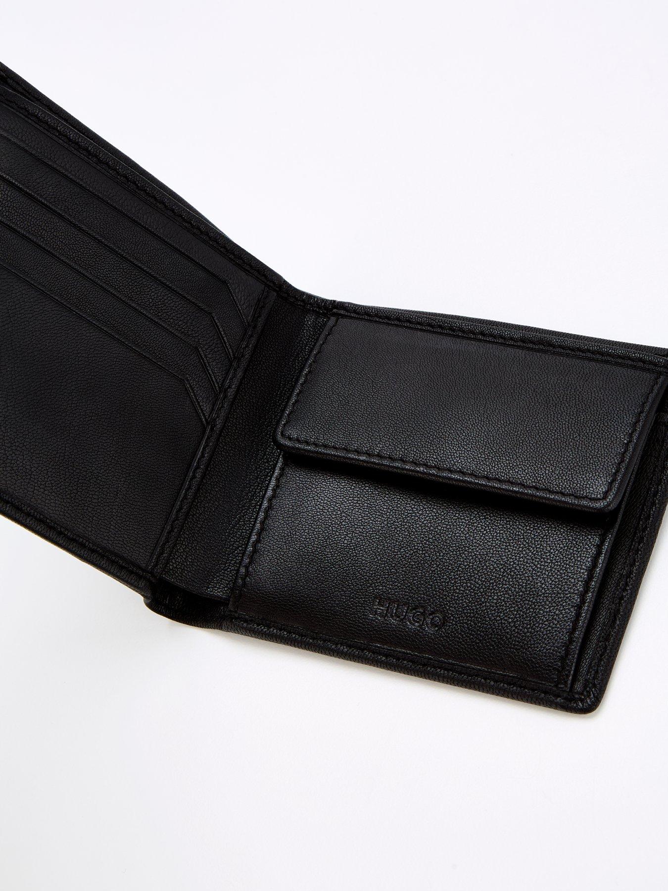 Image 4 of 4 of HUGO Hugo Handwritten 2.0 Gothic Script Logo Card &amp; Coin Wallet - Black