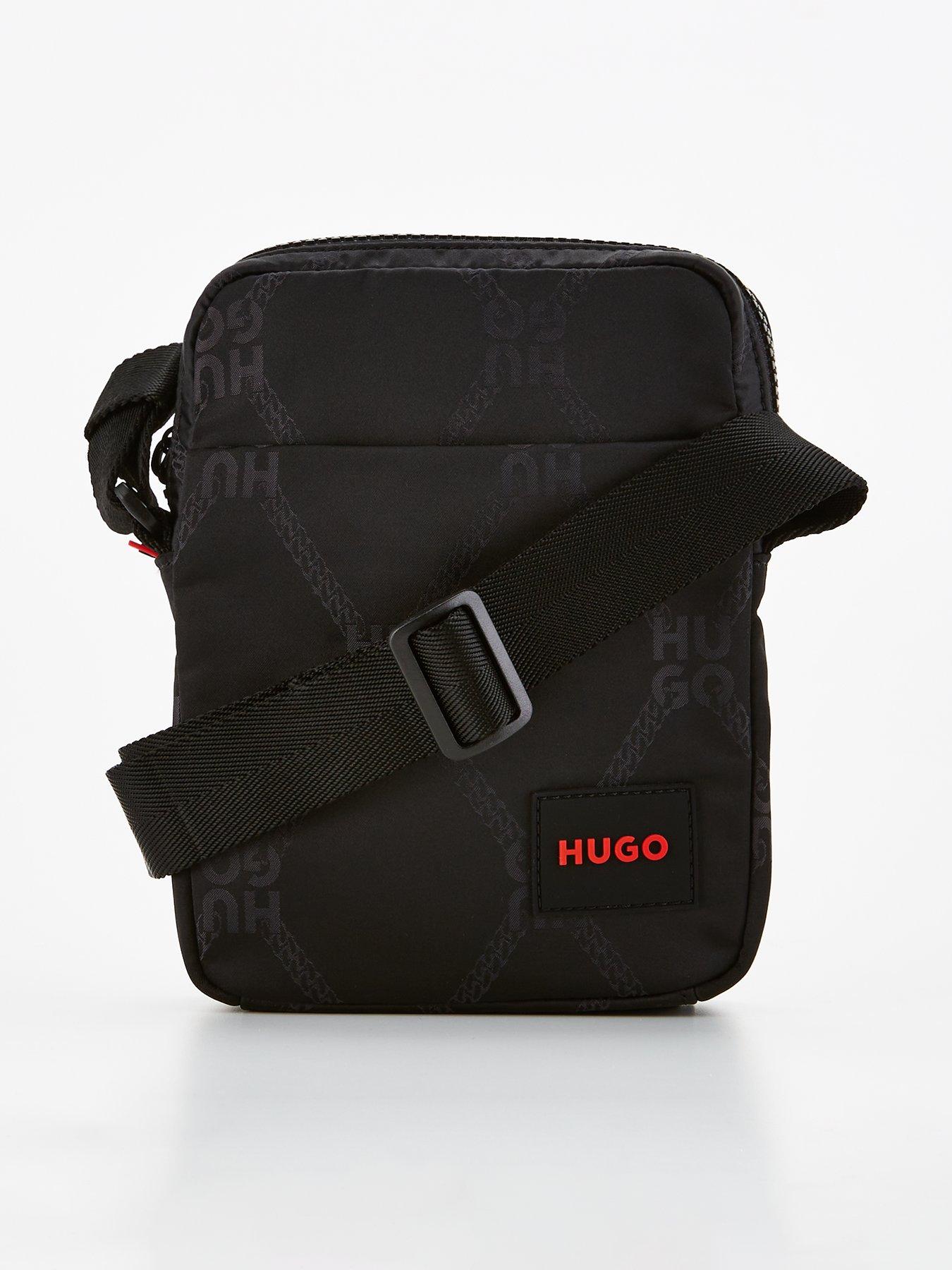 Image 1 of 4 of HUGO Hugo Ethon 2.0M Mono Chain Nylon Messenger Bag - Black