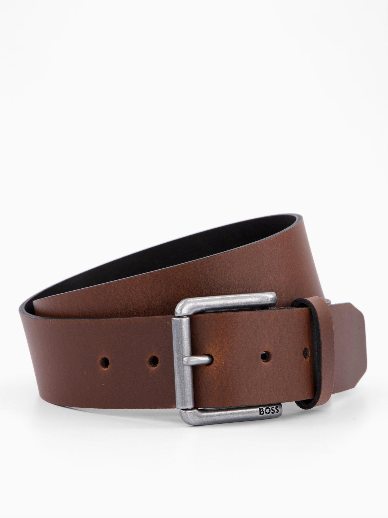 Image 2 of 4 of BOSS Joris Metal Buckle 4Cm Leather Belt - Brown