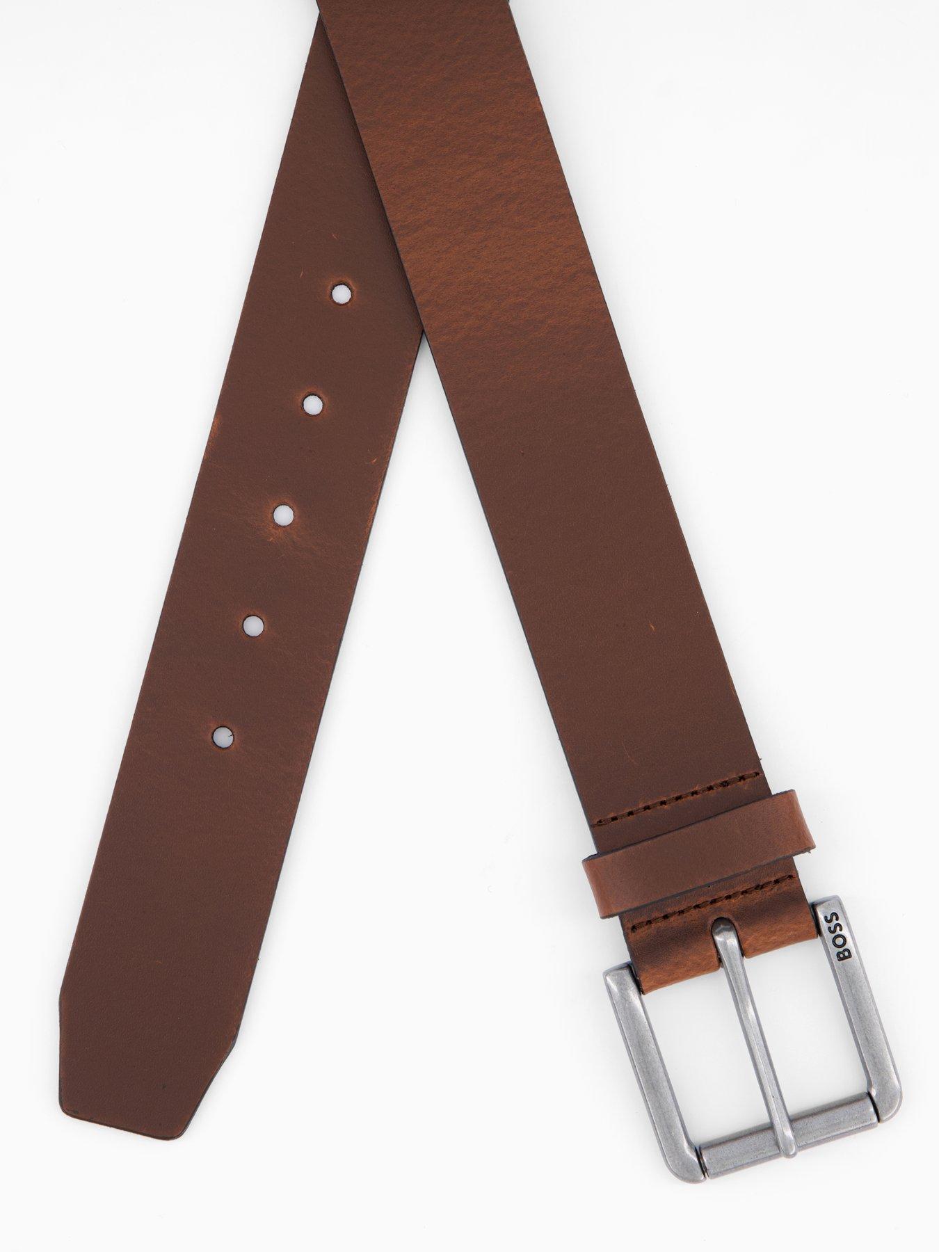 Image 4 of 4 of BOSS Joris Metal Buckle 4Cm Leather Belt - Brown